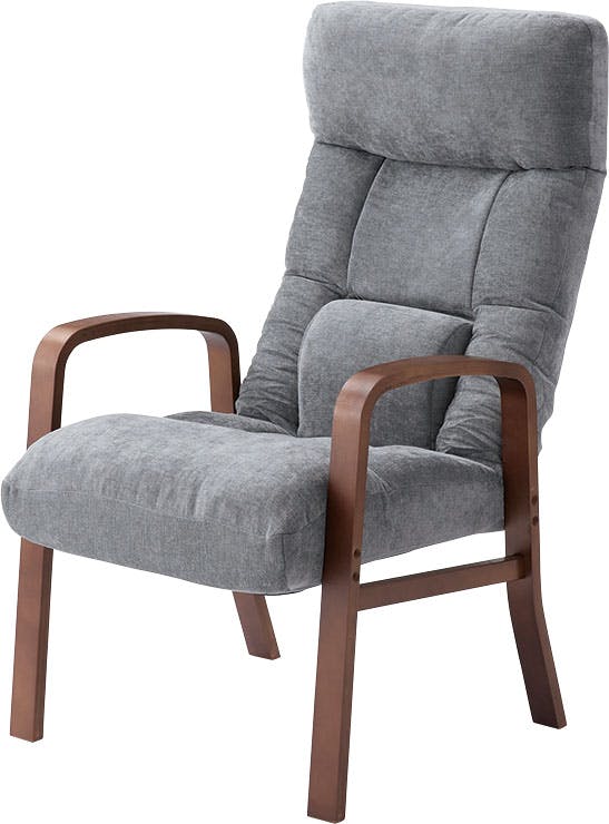 Room Essence 腰楽高座椅子 W56×D57~96×H90~103×SH38 グレー 組立式 高座椅子 座椅子 ハイバック 背部 7段階リクライニング 高座椅子・サポートチェア Room Essence 腰楽高座椅子 W56×D57~96×H90~103×SH38 グレー 組立式 高座椅子 座椅子 ハイバック 背部 7段階リクライニング 高座椅子・サポートチェア