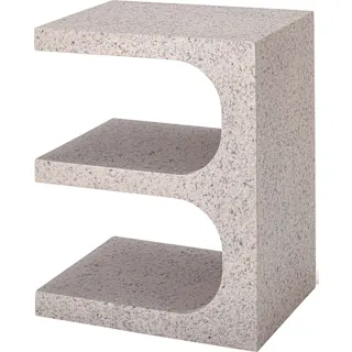 Room Essence サイドテーブル W40×D32×H50 ライトグレー 完成品 テーブル 机 ナイトテーブル ベッドサイド 花台 テラゾー柄 マーブル 石柄 おしゃれ シンプル コンパクト 韓国インテリア 北欧 モダン トレンド 完成品 MAR-14LGY【別送品】