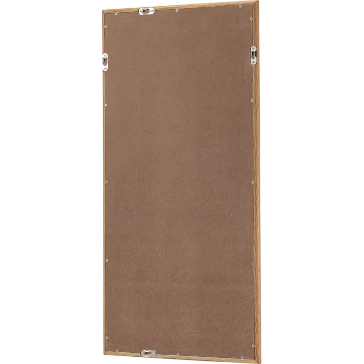 Room Essence ウォールミラー W80×D40×H3 ナチュラル 完成品 鏡 かがみ 壁 壁掛け 姿見 長方形 80×40 40×80 木製 天然木 オーク ドレッサー 玄関 リビング 飛散防止 シンプル 韓国 韓国インテリア 北欧 カントリー MTK-310NA【別送品】