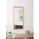 Room Essence ウォールミラー W80×D40×H3 ナチュラル 完成品 鏡 かがみ 壁 壁掛け 姿見 長方形 80×40 40×80 木製 天然木 オーク ドレッサー 玄関 リビング 飛散防止 シンプル 韓国 韓国インテリア 北欧 カントリー MTK-310NA【別送品】