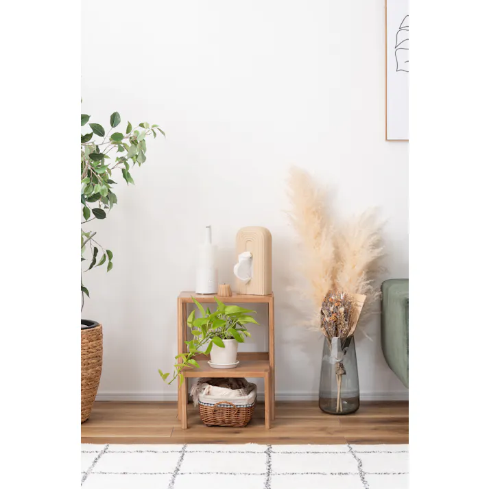 Room Essence ステップ台 W37×D35~51×H45.5 ナチュラル 完成品 踏み台 ディスプレイ ナチュラル シンプル 木製 天然木 おしゃれ スツール サイドテーブル 収納 玄関 リビング ダイニング コンパクト 小さい MTK-350NA【別送品】