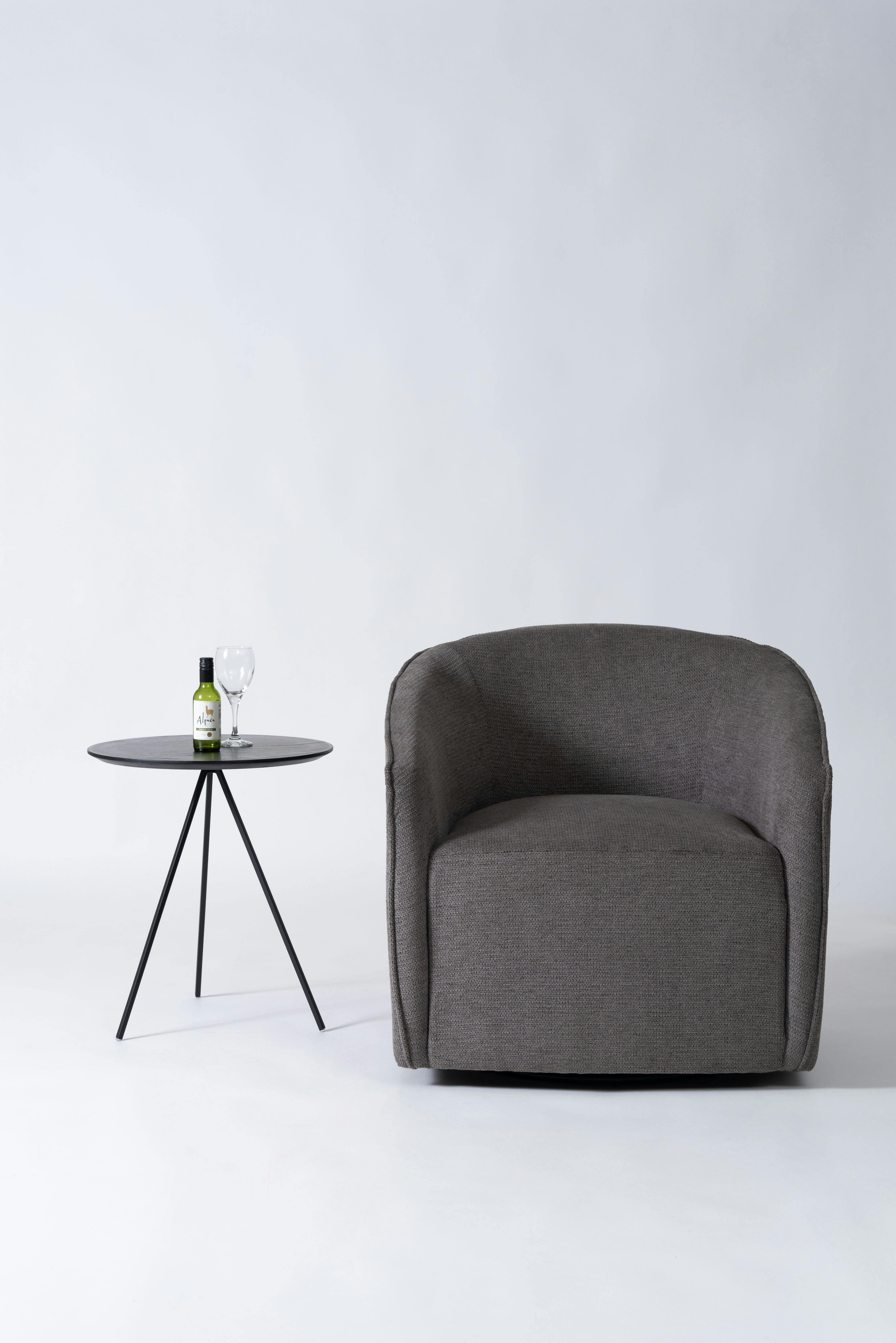 Room Essence ラウンジソファ W74×D72×H73×SH43 ダークグレー 完成品 1