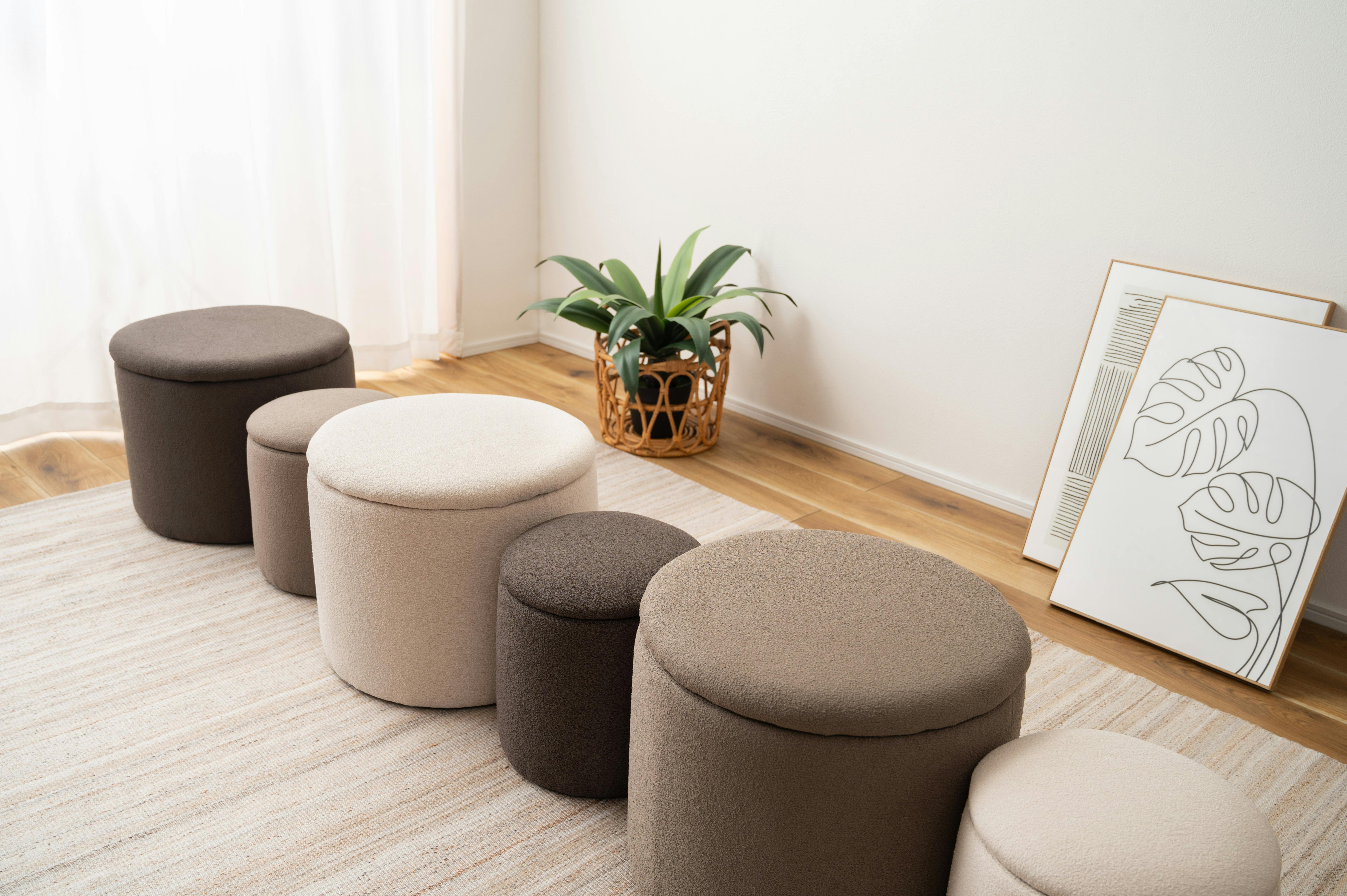 最終値下！ブラウン　スツール 約67cm×69㎝　美品です！ キッチンスツール ブラックウォルナット Kitchen stool - Black walnut