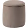 Room Essence ラウンド収納スツール W30×D30×H32 グレージュ 完成品 収納 椅子 ドレッサー 収納スツールボックス 収納スツールオットマン 座れる 収納椅子 低い椅子 おしゃれ モダン ロースツール 低い 丸い 丸 MYS-604GYB【別送品】