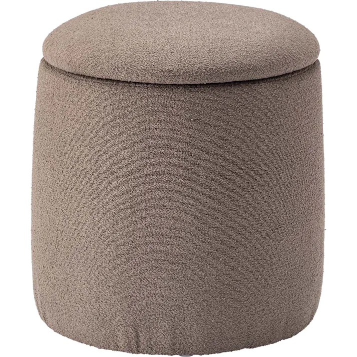 Room Essence ラウンド収納スツール W30×D30×H32 グレージュ 完成品 収納 椅子 ドレッサー 収納スツールボックス 収納スツールオットマン 座れる 収納椅子 低い椅子 おしゃれ モダン ロースツール 低い 丸い 丸 MYS-604GYB【別送品】