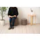 Room Essence ラウンド収納スツール W30×D30×H32 グレージュ 完成品 収納 椅子 ドレッサー 収納スツールボックス 収納スツールオットマン 座れる 収納椅子 低い椅子 おしゃれ モダン ロースツール 低い 丸い 丸 MYS-604GYB【別送品】