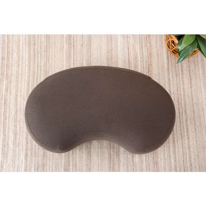 Room Essence スツール W100×D60×H33 チャコールグレー 完成品 イス 椅子 チェア 腰掛け ビーンズ型 シンプル モダン デザイン 個性的 無地 ファブリック 布地 リビング 寝室 足置き 大きめ 大きい 韓国インテリア 背もたれなし MYS-606CGY【別送品】