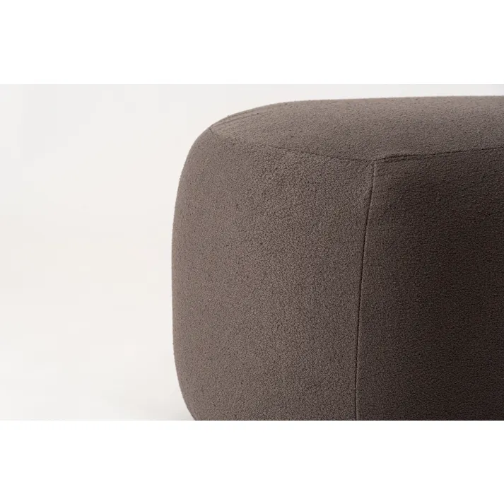 Room Essence スツール W100×D60×H33 チャコールグレー 完成品 イス 椅子 チェア 腰掛け ビーンズ型 シンプル モダン デザイン 個性的 無地 ファブリック 布地 リビング 寝室 足置き 大きめ 大きい 韓国インテリア 背もたれなし MYS-606CGY【別送品】