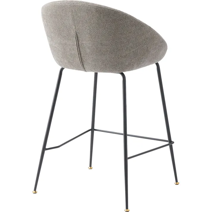 Room Essence ハイチェア W50×D51×H89×SH66 ライトグレー 組立式 カウンターチェア チェア 椅子 イス シンプル モダン スチール 布地 肘あり 肘掛け 背もたれ カウンター ハイテーブル PC-266LGY【別送品】