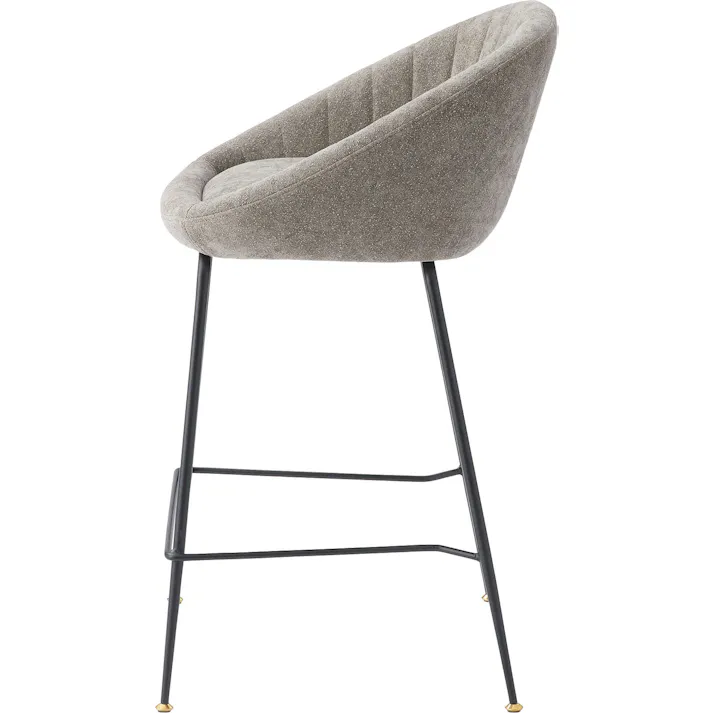 Room Essence ハイチェア W50×D51×H89×SH66 ライトグレー 組立式 カウンターチェア チェア 椅子 イス シンプル モダン スチール 布地 肘あり 肘掛け 背もたれ カウンター ハイテーブル PC-266LGY【別送品】