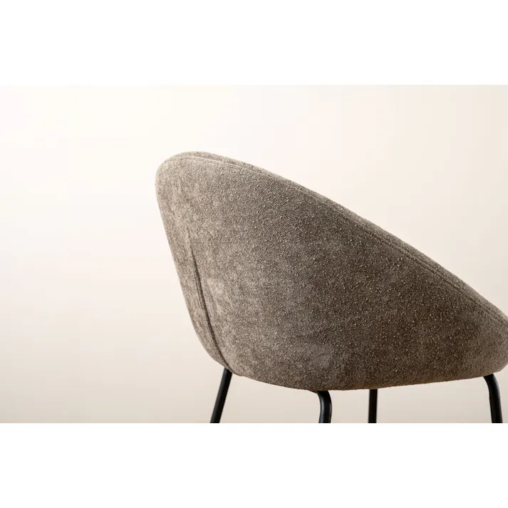 Room Essence ハイチェア W50×D51×H89×SH66 ライトグレー 組立式 カウンターチェア チェア 椅子 イス シンプル モダン スチール 布地 肘あり 肘掛け 背もたれ カウンター ハイテーブル PC-266LGY【別送品】