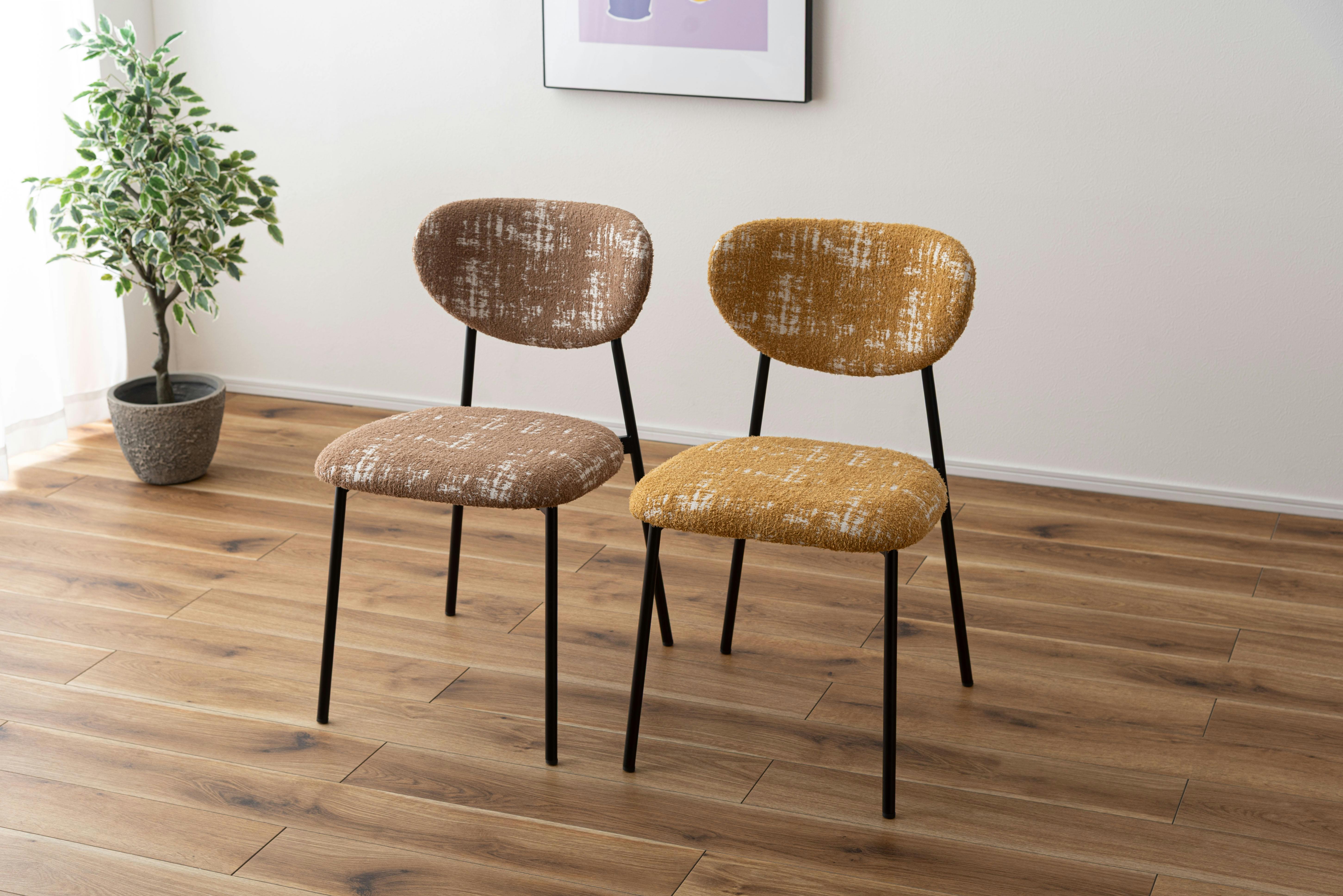 Room Essence チェア W45.5×D56×H78×SH47 ブラウン 組立式 椅子 イス