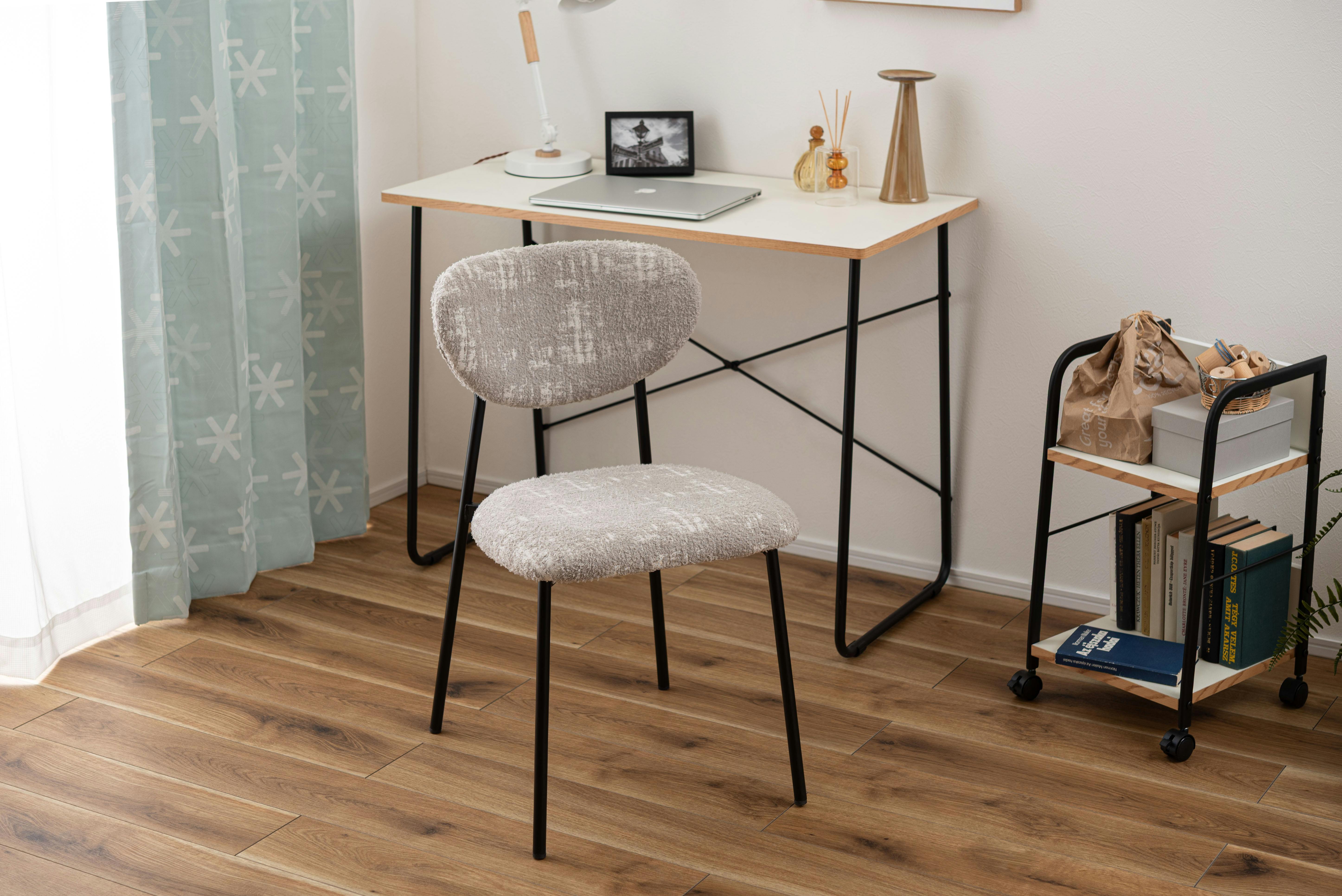 Room Essence チェア W45.5×D56×H78×SH47 ライトグレー 組立式 椅子