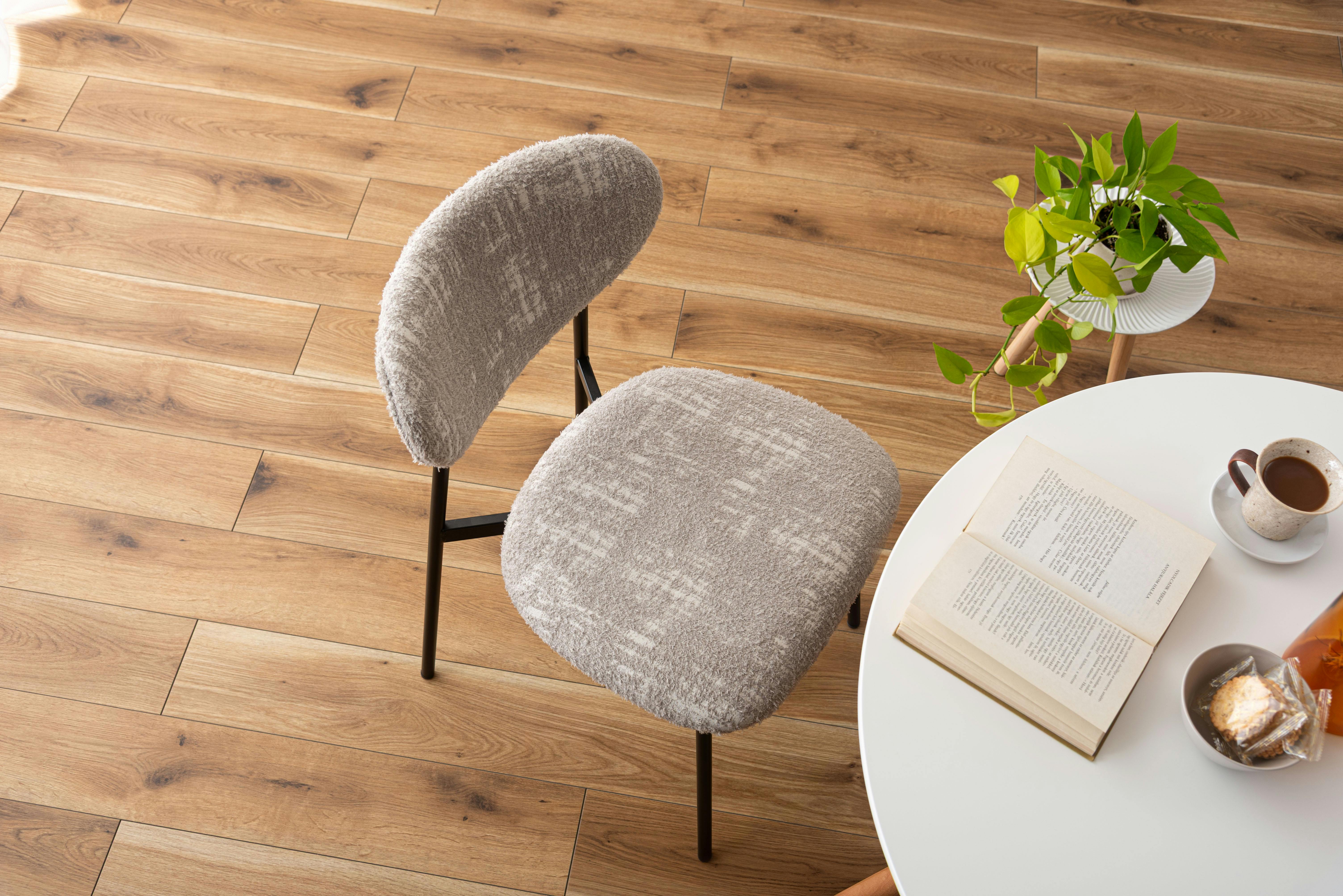 Room Essence チェア W45.5×D56×H78×SH47 ライトグレー 組立式 椅子