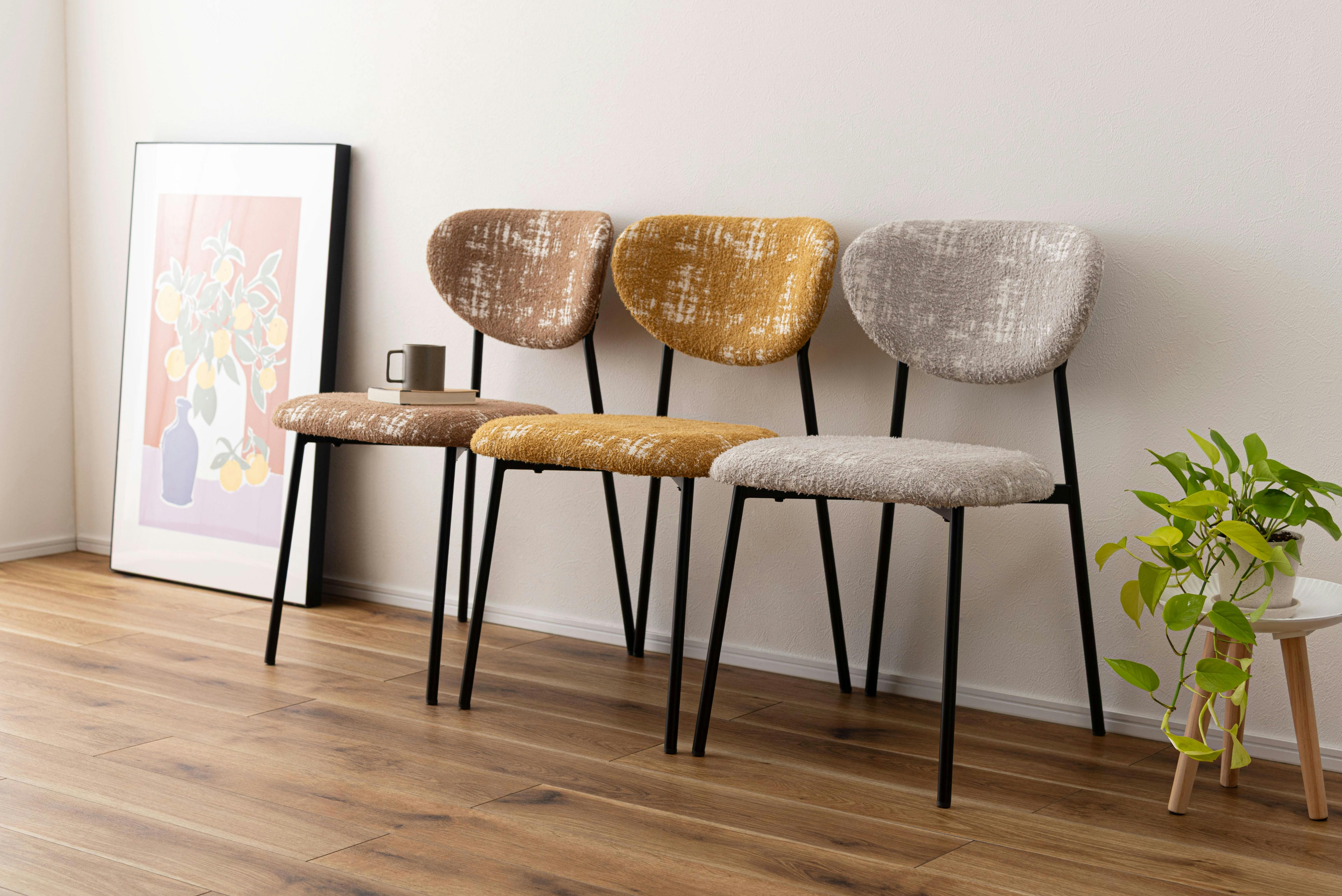 Room Essence チェア W45.5×D56×H78×SH47 ライトグレー 組立式 椅子