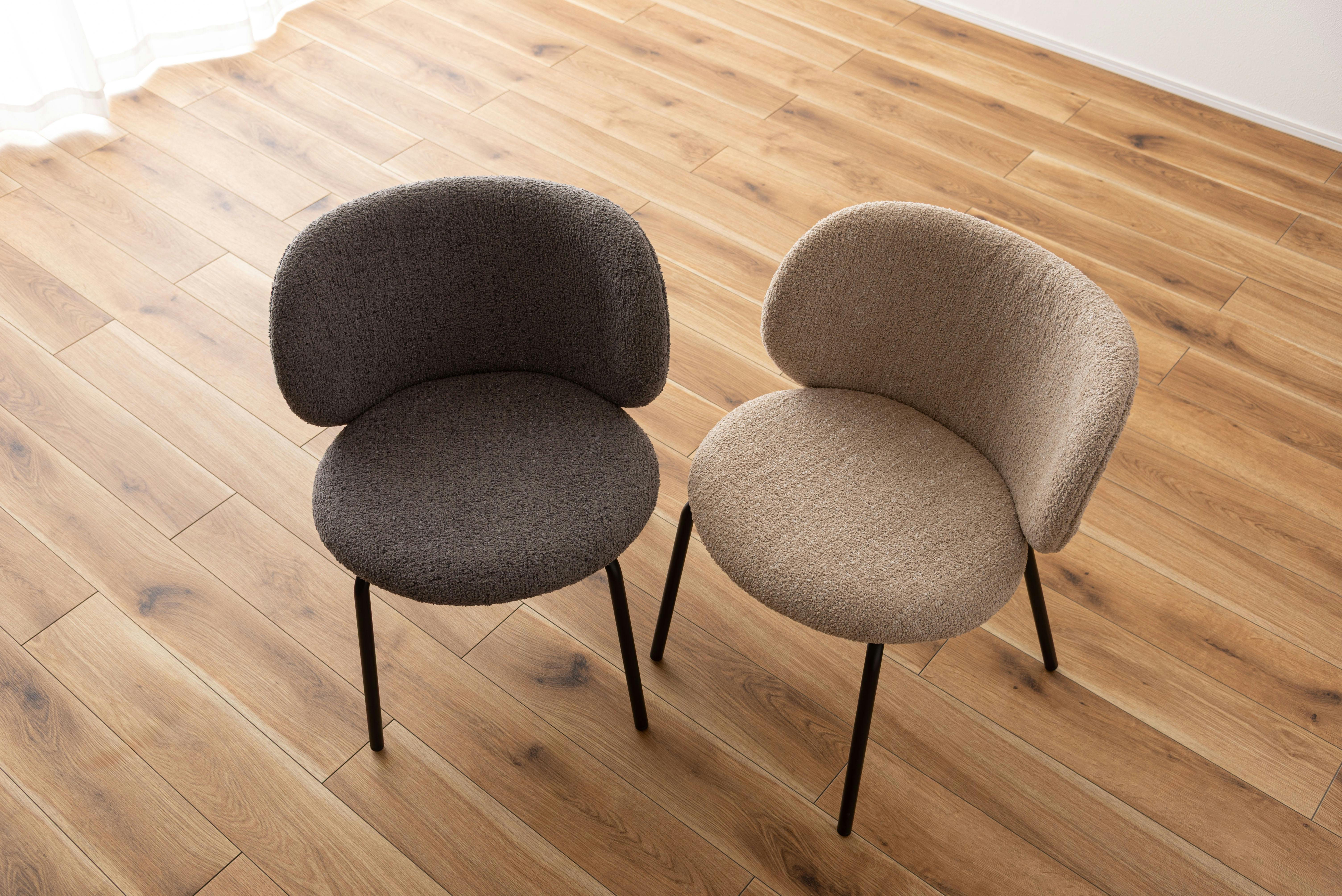 チェア 〔1脚〕 ライトグレー W56×D53.5×H80×SH45cm 組立品 代引不可