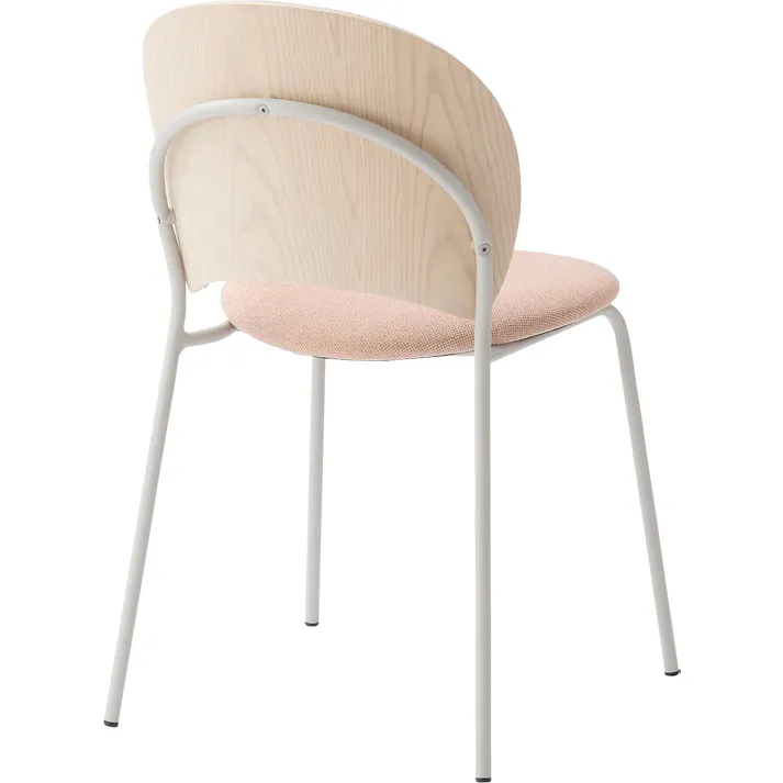 Room Essence チェア W45×D54.5×H77×SH45 コーラル 組立式 椅子 イス ダイニング デスク おしゃれ 幅45 座面高45 北欧 韓国 韓国風 かわいい シェル型 ペールカラー 一人掛け ドレッサー コーラル PC-621CO【別送品】