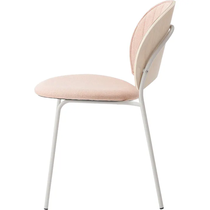 Room Essence チェア W45×D54.5×H77×SH45 コーラル 組立式 椅子 イス ダイニング デスク おしゃれ 幅45 座面高45 北欧 韓国 韓国風 かわいい シェル型 ペールカラー 一人掛け ドレッサー コーラル PC-621CO【別送品】