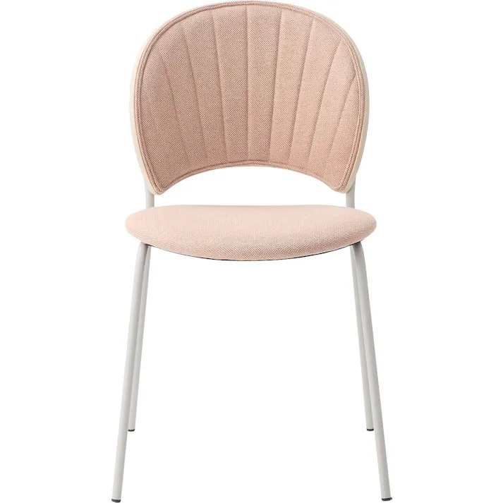 Room Essence チェア W45×D54.5×H77×SH45 コーラル 組立式 椅子 イス ダイニング デスク おしゃれ 幅45 座面高45 北欧 韓国 韓国風 かわいい シェル型 ペールカラー 一人掛け ドレッサー コーラル PC-621CO【別送品】