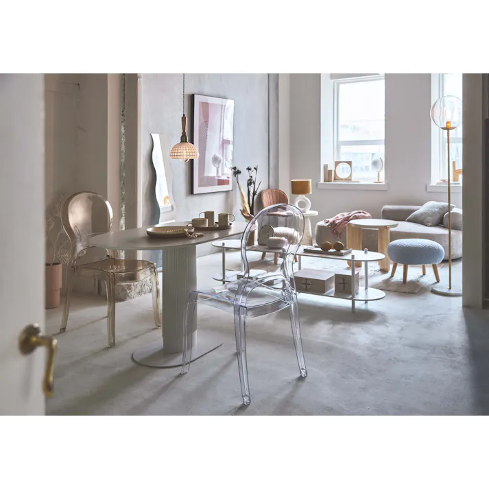 Room Essence チェア W45×D54.5×H77×SH45 コーラル 組立式 椅子 イス ダイニング デスク おしゃれ 幅45 座面高45 北欧 韓国 韓国風 かわいい シェル型 ペールカラー 一人掛け ドレッサー コーラル PC-621CO【別送品】