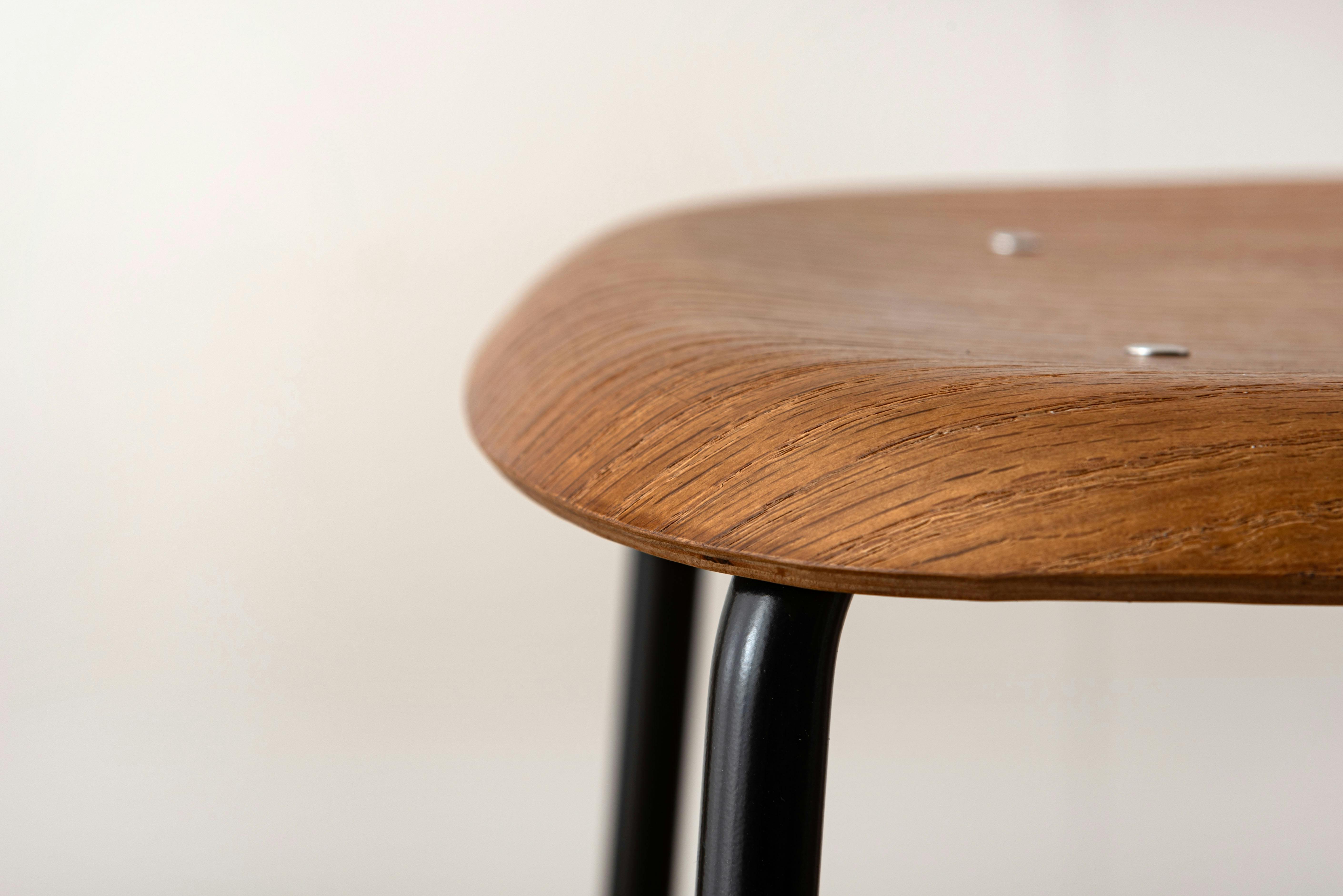 イス　高さ調整可能な木製スツール Room Essence ハイスツール W43×D43×H74.5 ライトブラウン 完成品