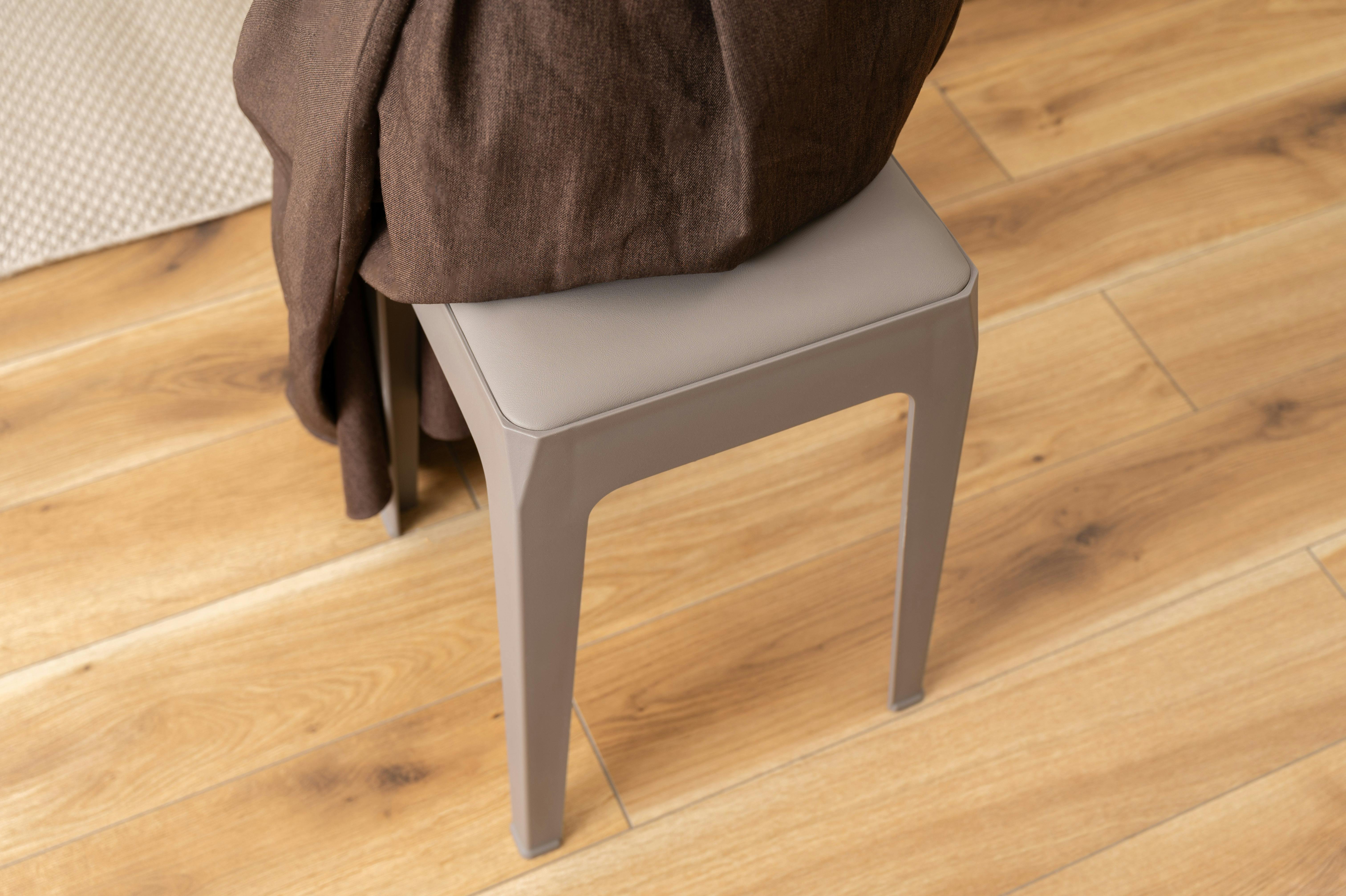 Room Essence スツール W33×D33×H46 グレー 完成品 スタッキング