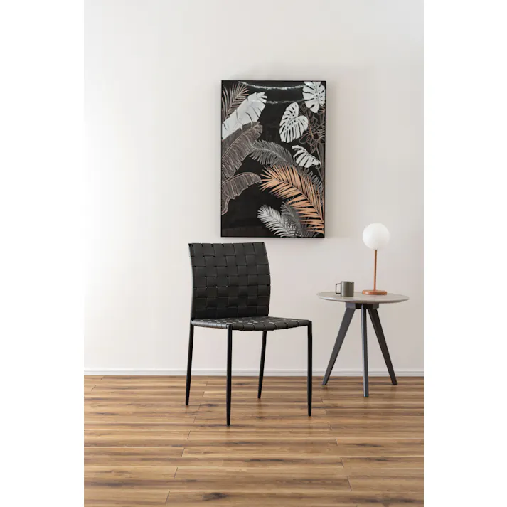 Room Essence チェア W43×D52×H80.5×SH45 ダークグレー 完成品 イス 椅子 ダイニング リビング シンプル モダン おしゃれ アイアン レザー 合皮 PC-822DGY【別送品】