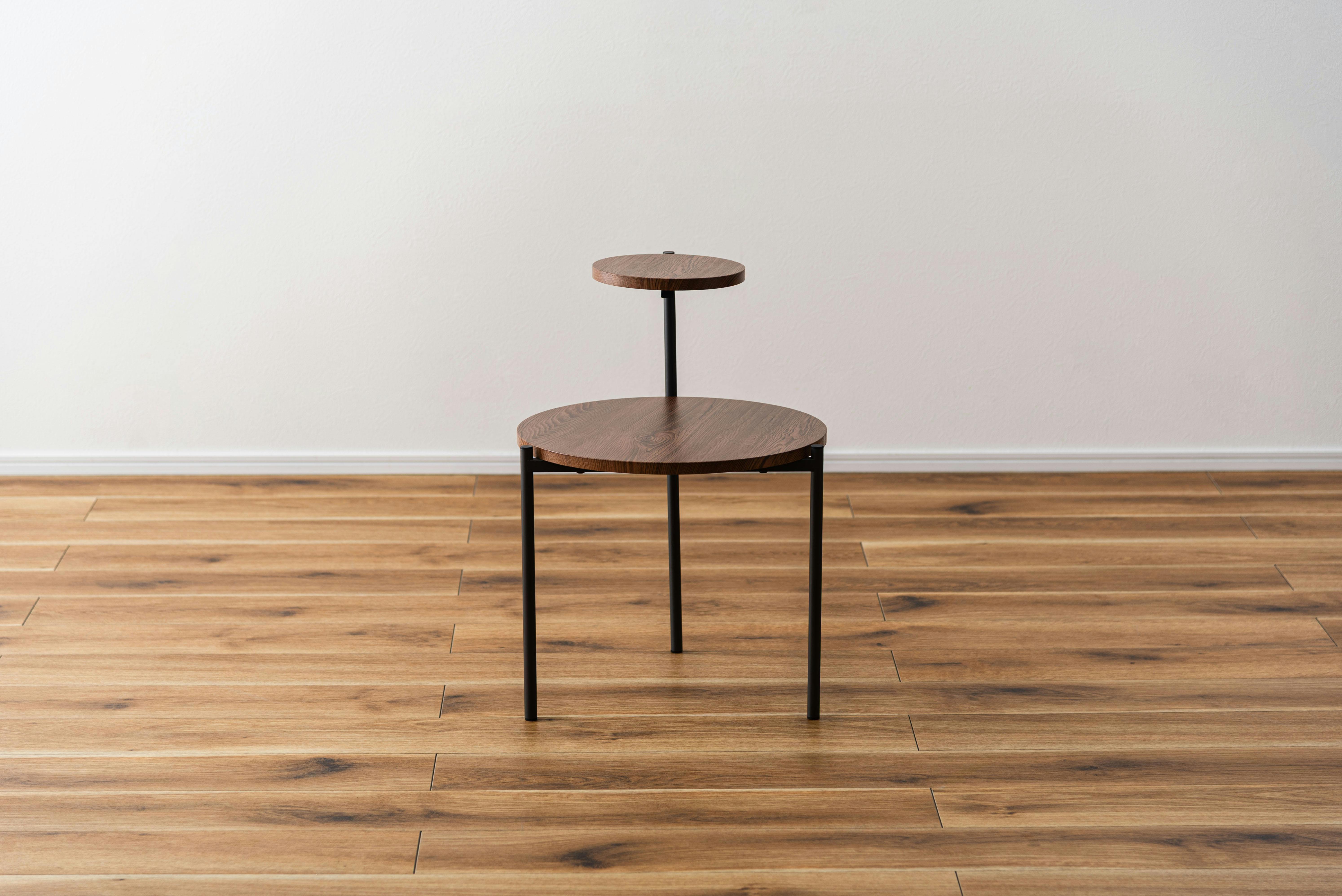 Room Essence サイドテーブル W40×D42×H36/55.5cm ブラウン