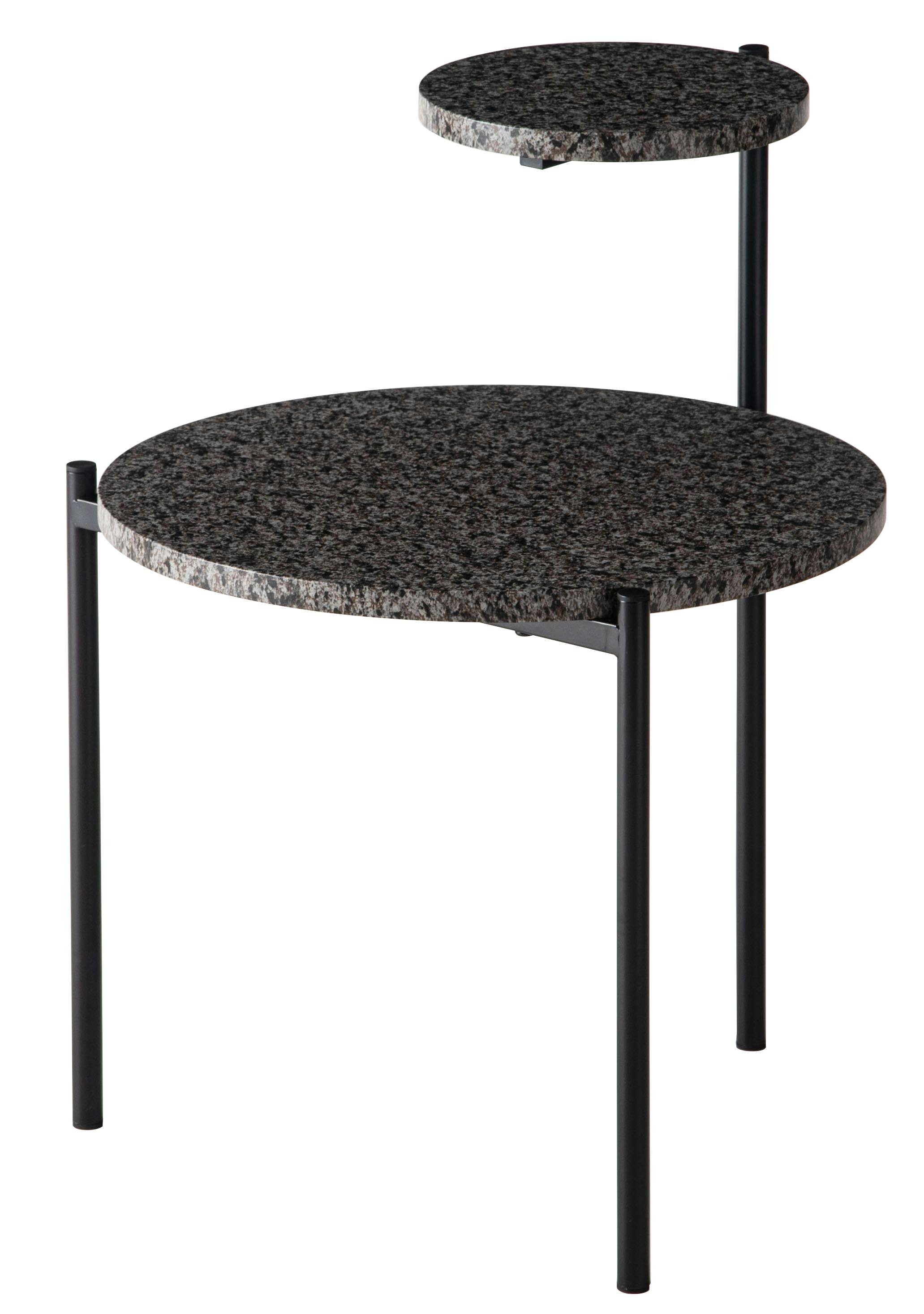 Room Essence サイドテーブル W40×D42×H36/55.5cm ダークグレー/ブラック 組立式 テーブル 2段 個性的 モダン シンプル コンパ ローテーブル・センターテーブル Room Essence サイドテーブル W40×D42×H36/55.5cm ダークグレー/ブラック 組立式 テーブル 2段 個性的 モダン シンプル コンパ ローテーブル・センターテーブル