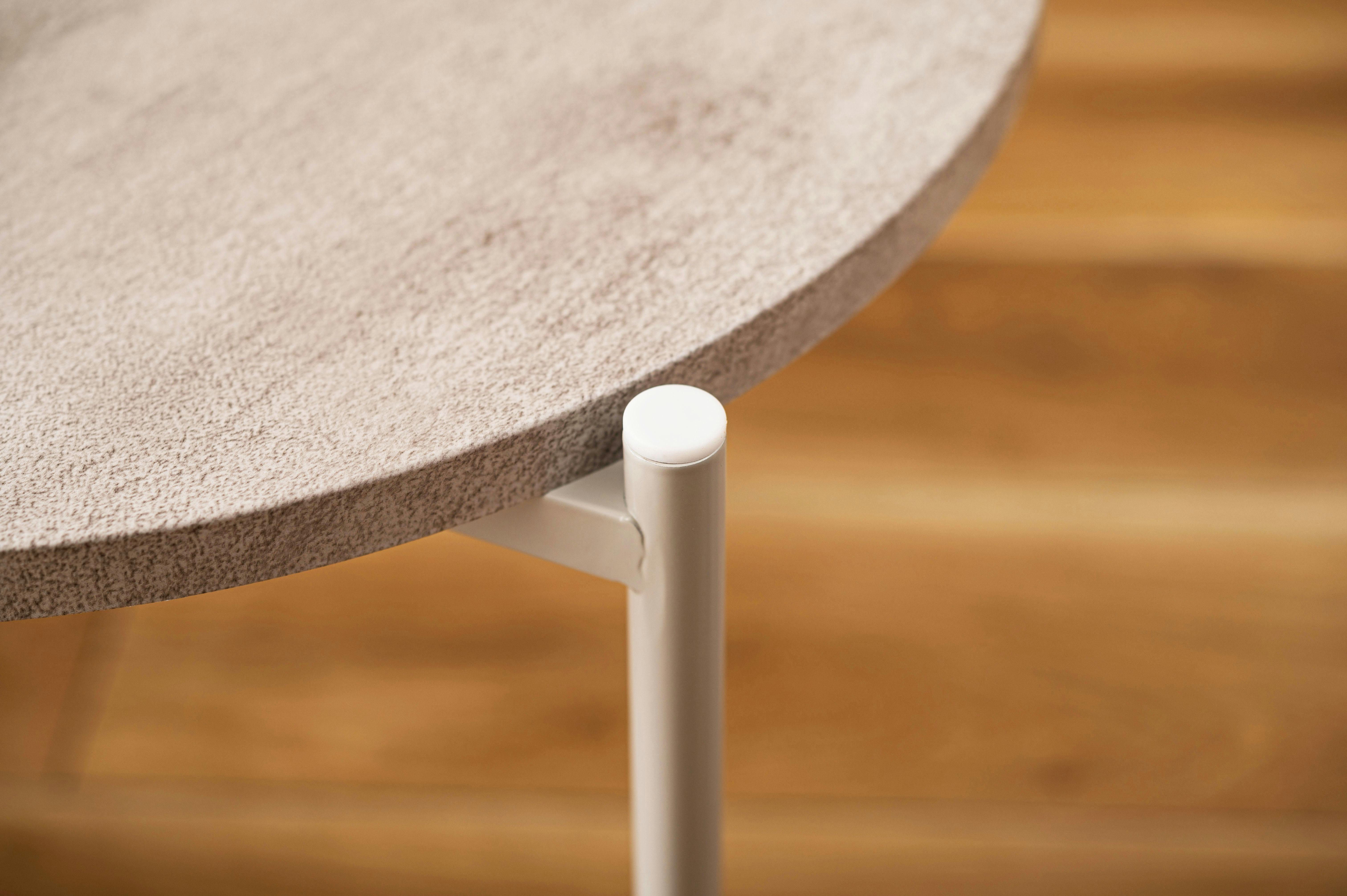 Room Essence サイドテーブル W40×D42×H36/55.5cm ダークグレー/グレー