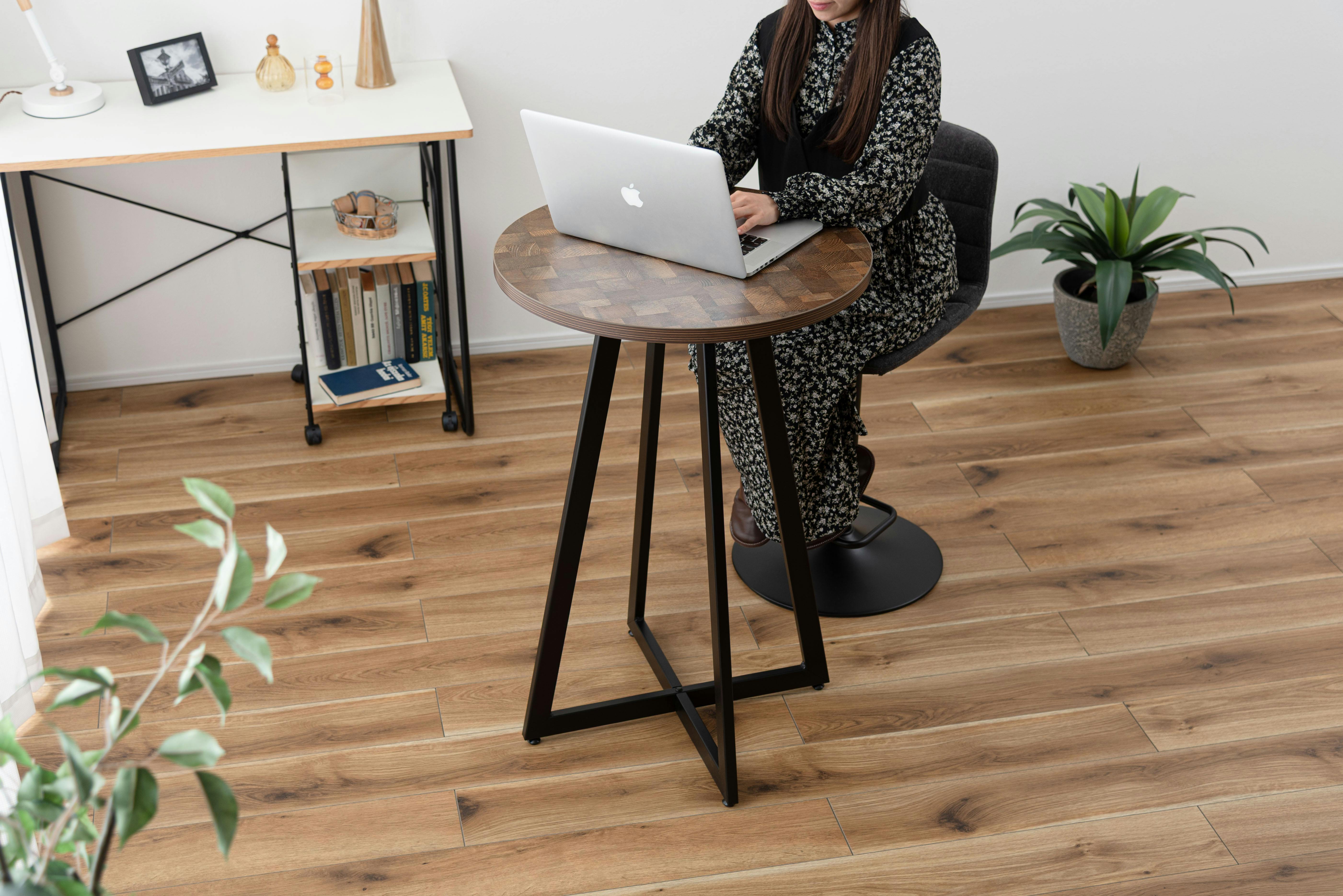 Room Essence ハイテーブル W60×D60×H90.5 ミックス 組立式 テーブル