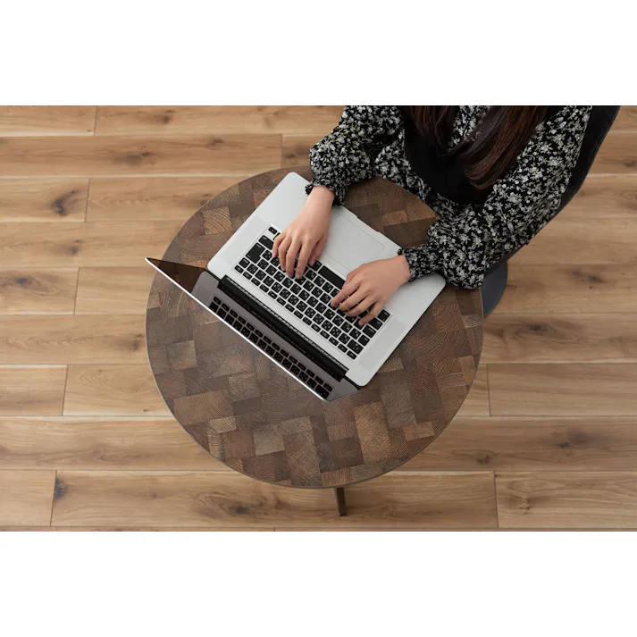 Room Essence ハイテーブル W60×D60×H90.5 ミックス 組立式 テーブル カフェテーブル カウンターテーブル バーテーブル ハイタイプ 木目調 アイアン ブラックスチール アジャスター 丸 シンプル モダン ミックス PT-342MIX【別送品】