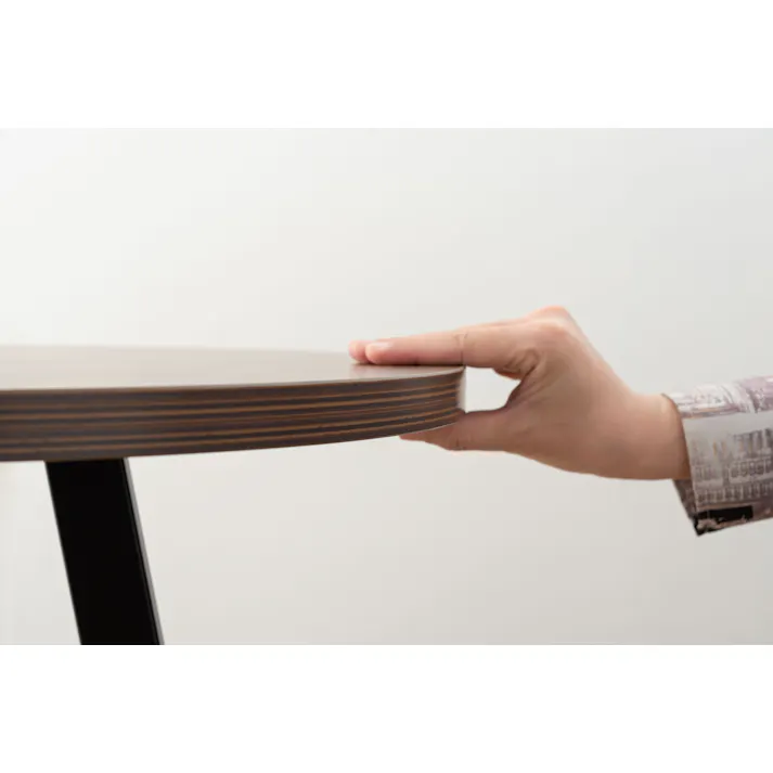 Room Essence ハイテーブル W60×D60×H90.5 ミックス 組立式 テーブル カフェテーブル カウンターテーブル バーテーブル ハイタイプ 木目調 アイアン ブラックスチール アジャスター 丸 シンプル モダン ミックス PT-342MIX【別送品】