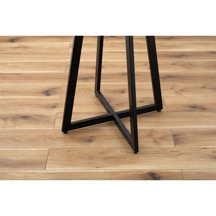 Room Essence ハイテーブル W60×D60×H90.5 ミックス 組立式 テーブル カフェテーブル カウンターテーブル バーテーブル ハイタイプ 木目調 アイアン ブラックスチール アジャスター 丸 シンプル モダン ミックス PT-342MIX【別送品】