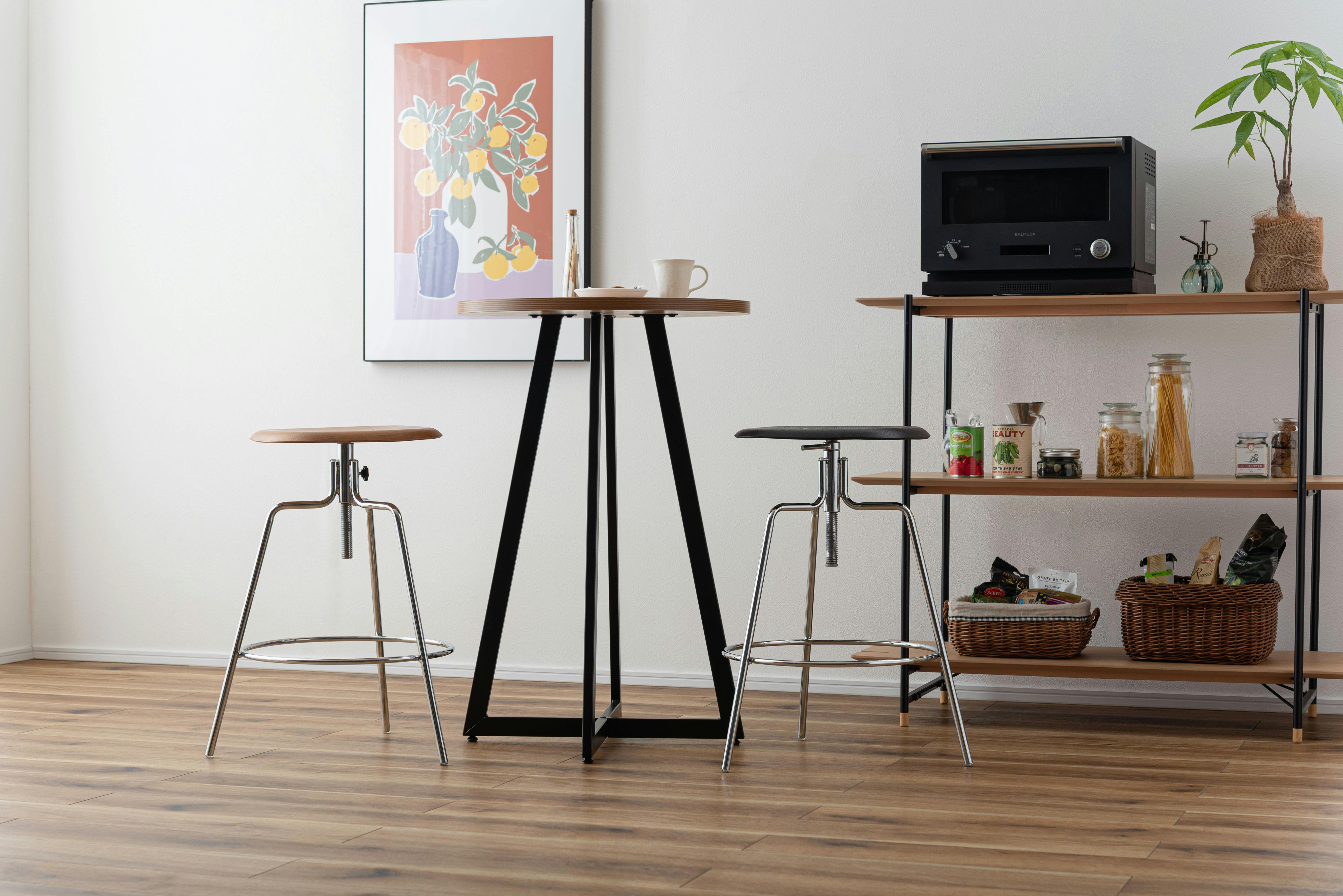 Room Essence ハイテーブル W60×D60×H90.5 ナチュラル 組立式 テーブル