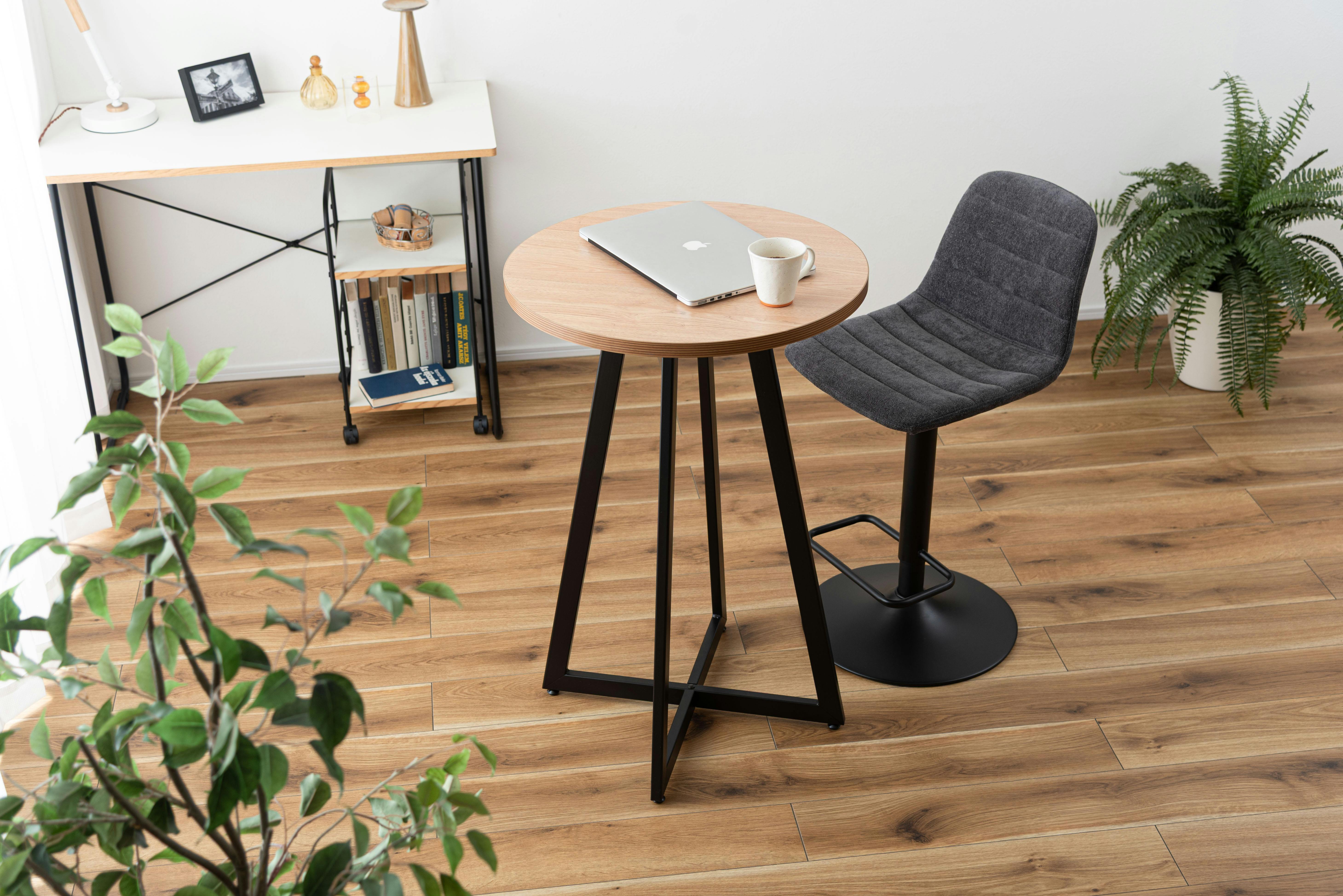 Room Essence ハイテーブル W60×D60×H90.5 ナチュラル 組立式 テーブル