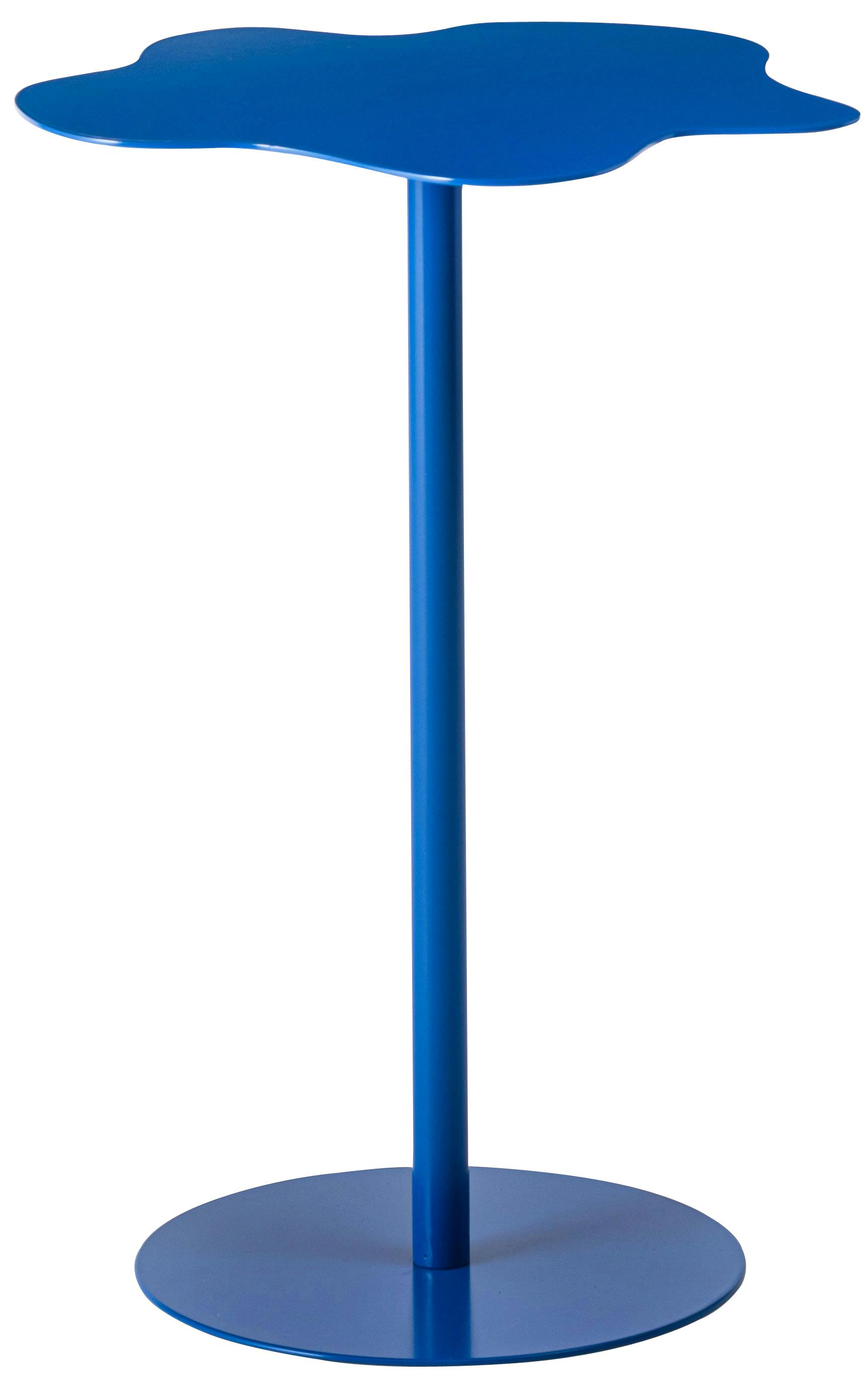 Room Essence サイドテーブル W34×D34×H53 ブルー 組立式 テーブル 個性的 シンプル スリム おしゃれ かわいい 水たまり プドル ユニ ローテーブル・センターテーブル