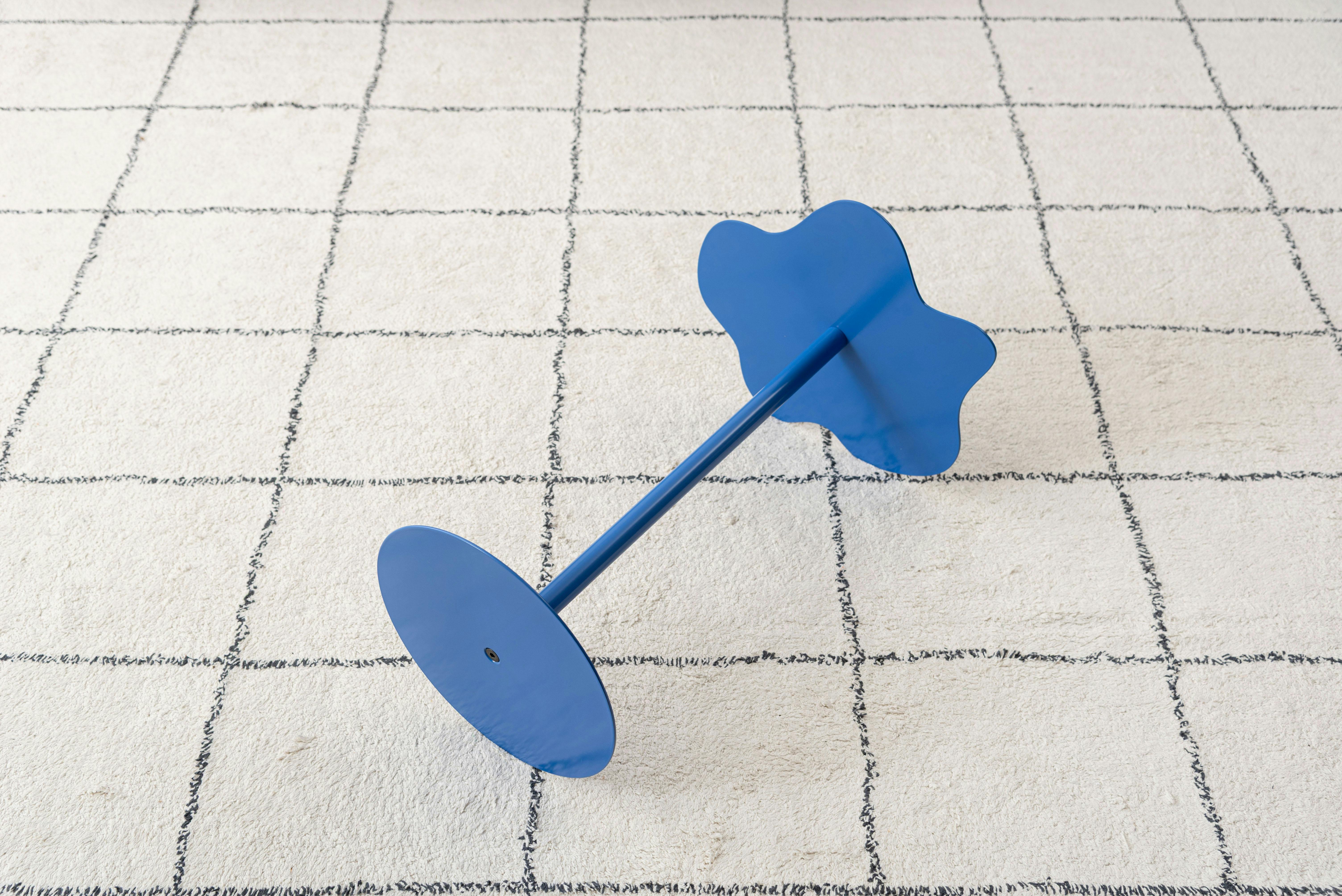 新品ミニテーブル　コの字型　高さ34cm　ブルー 新品ミニテーブル コの字型 高さ34cm ブルー 3way サイドテーブル コの