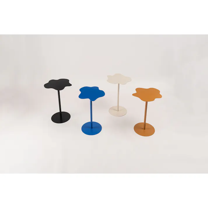 Room Essence サイドテーブル W34×D34×H53 アイボリー 組立式 テーブル 個性的 シンプル スリム おしゃれ かわいい 水たまり プドル ユニーク アクセント ポップ PT-381IV【別送品】