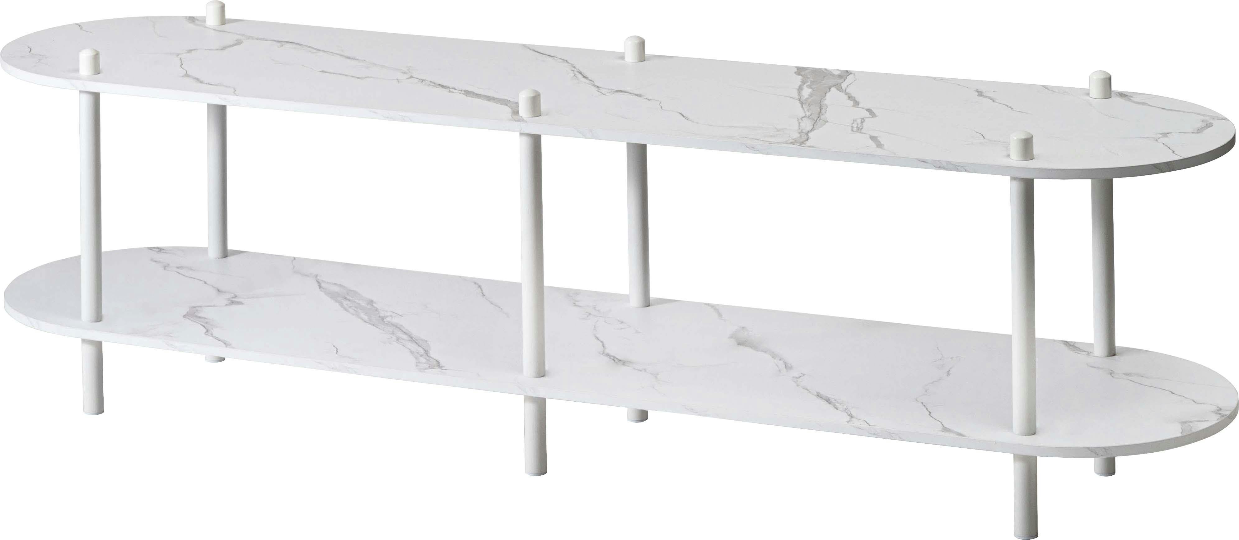 Room Essence オープンラック2段 W155×D38×H45.5 ホワイト ねじこみ式 収納棚 ディスプレイラック 大理石調 石目調 シック モダン オープンラック Room Essence オープンラック2段 W155×D38×H45.5 ホワイト ねじこみ式 収納棚 ディスプレイラック 大理石調 石目調 シック モダン オープンラック