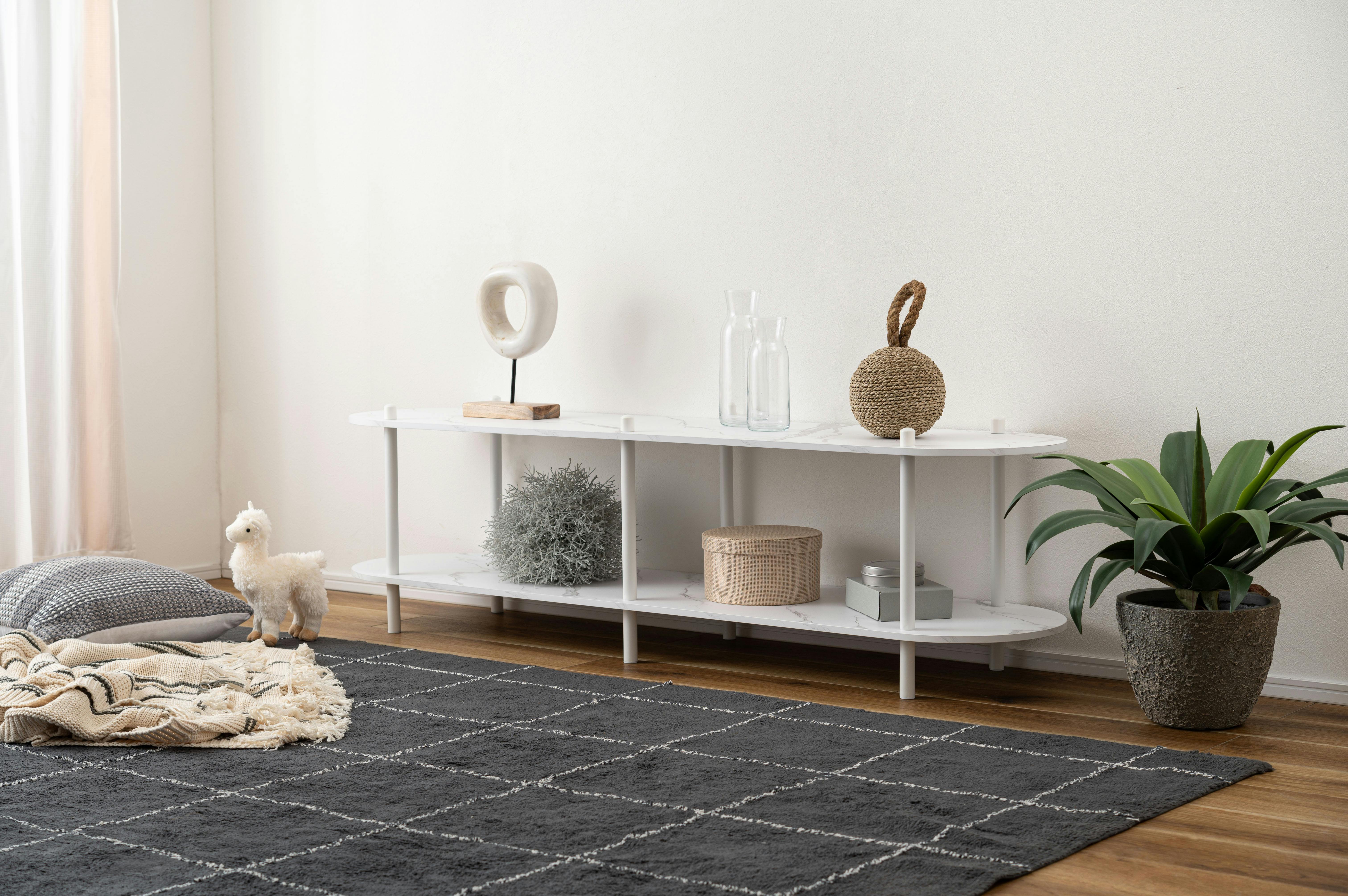 ２段オープンラック幅155 収納 大理石調 石目調テレビ台 ローボード（346） 2段オープンラック幅155 収納 大理石調 石目調テレビ台 ローボード（346）