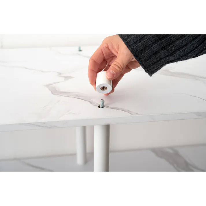 Room Essence オープンラック3段 W155×D38×H76 ホワイト ねじこみ式 収納棚 ディスプレイラック 大理石調 石目調 シック モダン 楕円形 リビング 見せる収納 スチール脚 PT-564WH【別送品】