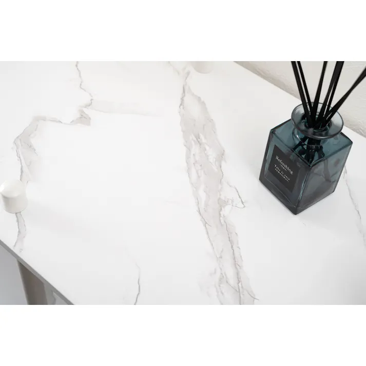 Room Essence オープンラック3段 W155×D38×H76 ホワイト ねじこみ式 収納棚 ディスプレイラック 大理石調 石目調 シック モダン 楕円形 リビング 見せる収納 スチール脚 PT-564WH【別送品】