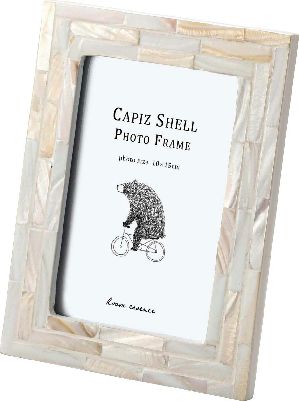Room Essence フォトフレーム W14×D2×H19 完成品 マザーオブパールシェル パール貝 貝 海岸 天然 高級感 ラグジュアリー ナチュラル モダン アジアン ヨーロッパ 軽量 フェミニン シンプル かわいい おしゃれ パール SLY-601B【別送品】