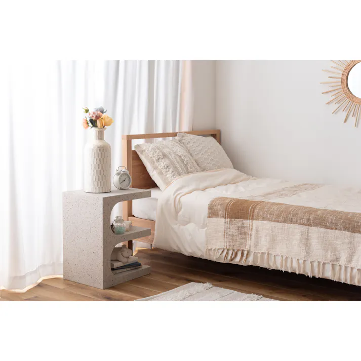 Room Essence ベースオブジェS W15×D15×H36 完成品 フラワーベース マザーオブパールシェル パール貝 貝 海岸 天然 高級感 ラグジュアリー モダン アジアン ヨーロッパ 軽量 フェミニン シンプル 白 ホワイト かわいい おしゃれ SLY-604S【別送品】