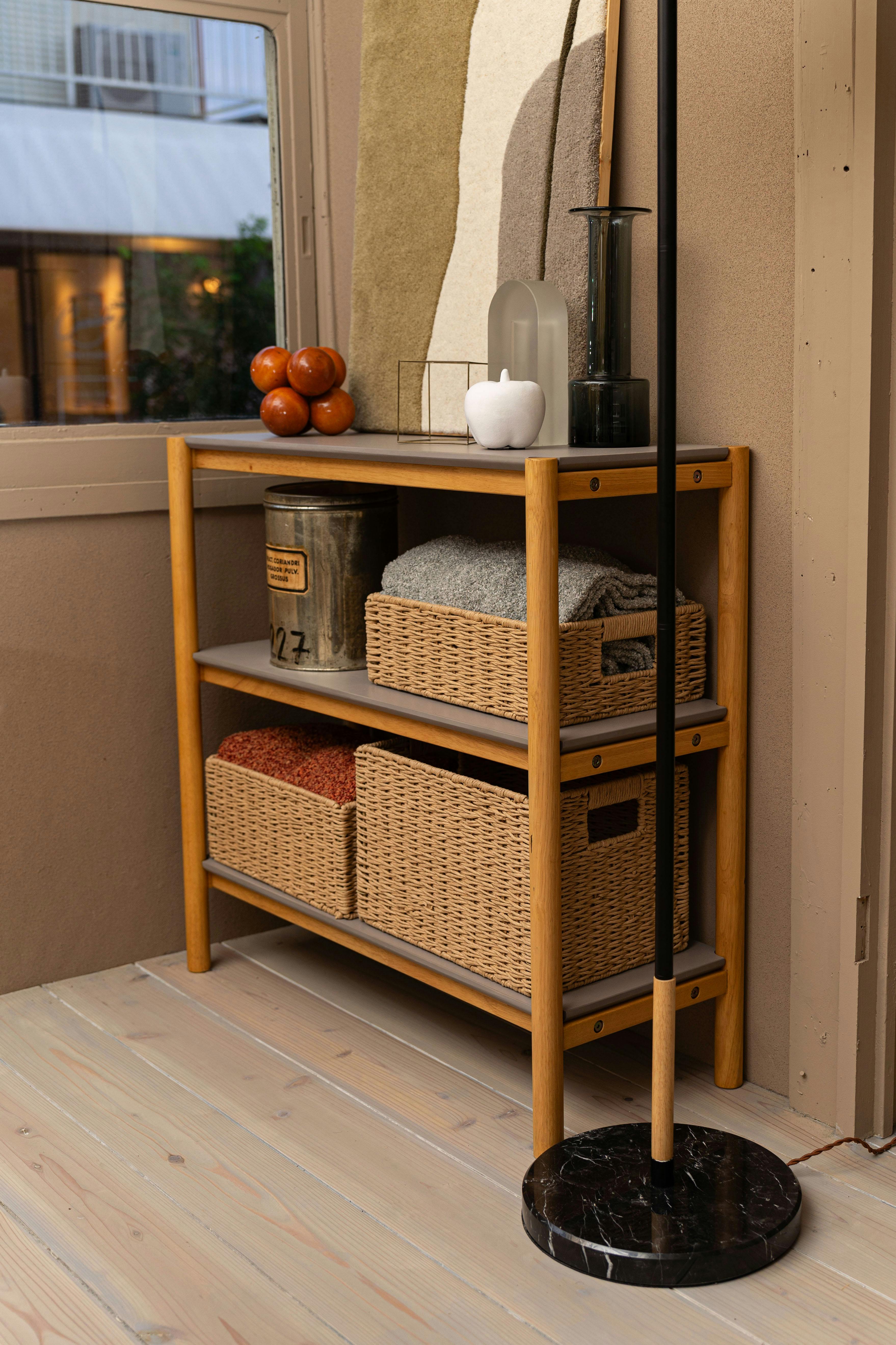 Room Essence シェルフ 80 W83.5×D33.5×H80 ナチュラル 組立式 収納