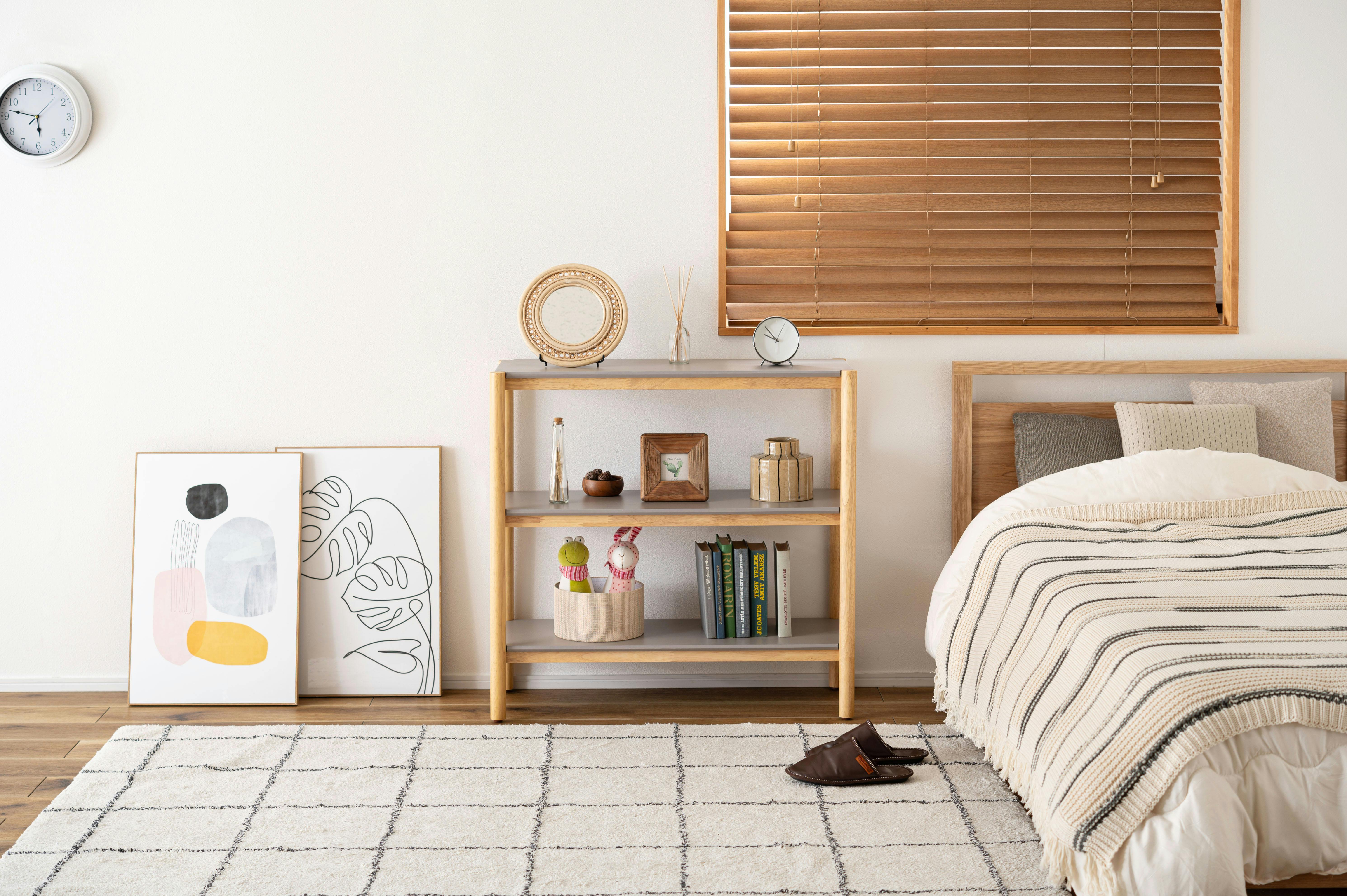オシャレなシェルフ棚 Room Essence シェルフ 80 W83.5×D33.5×H80 ナチュラル 組立式 収納