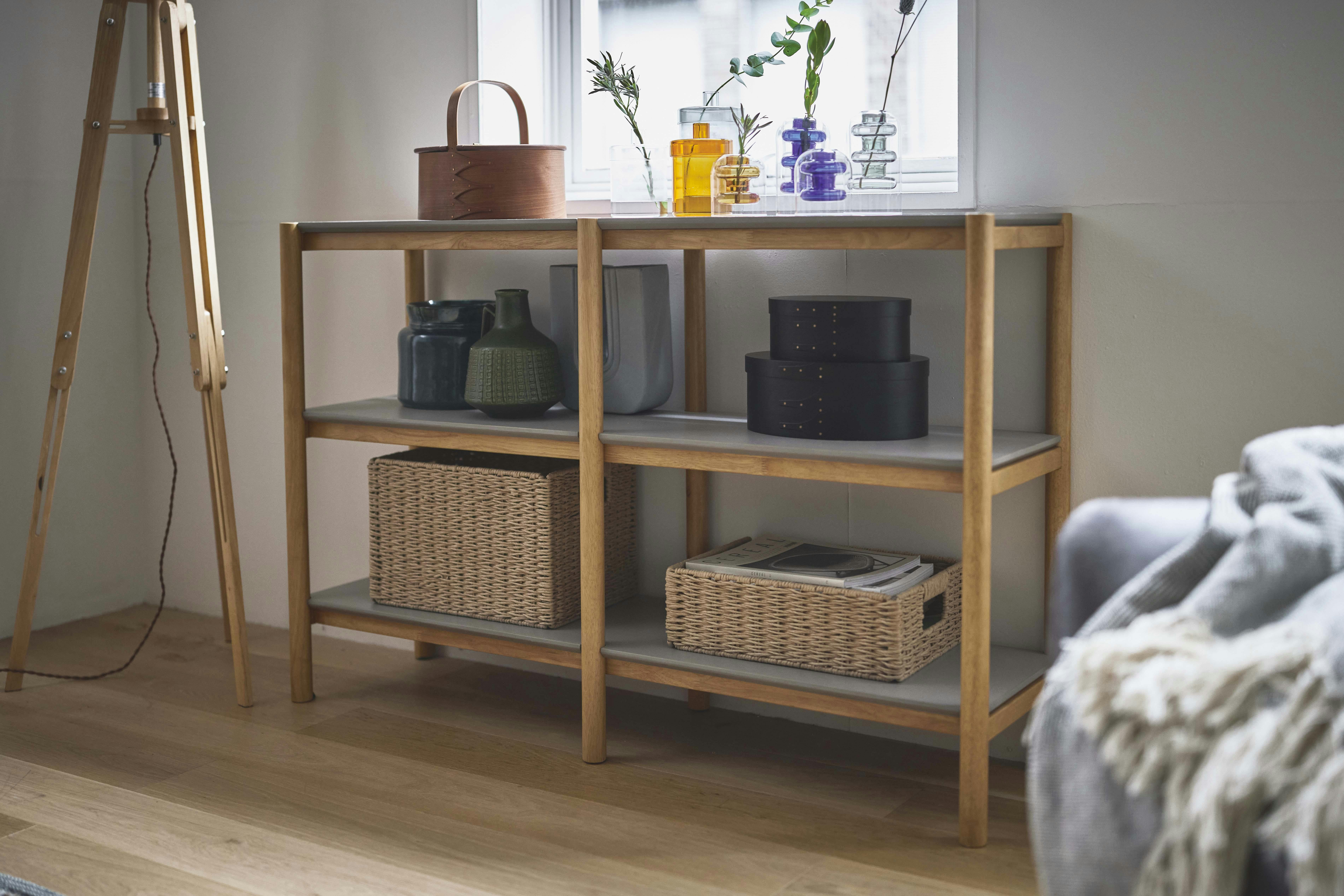 Room Essence シェルフ 120 W123.5×D33.5×H80 ナチュラル 組立式