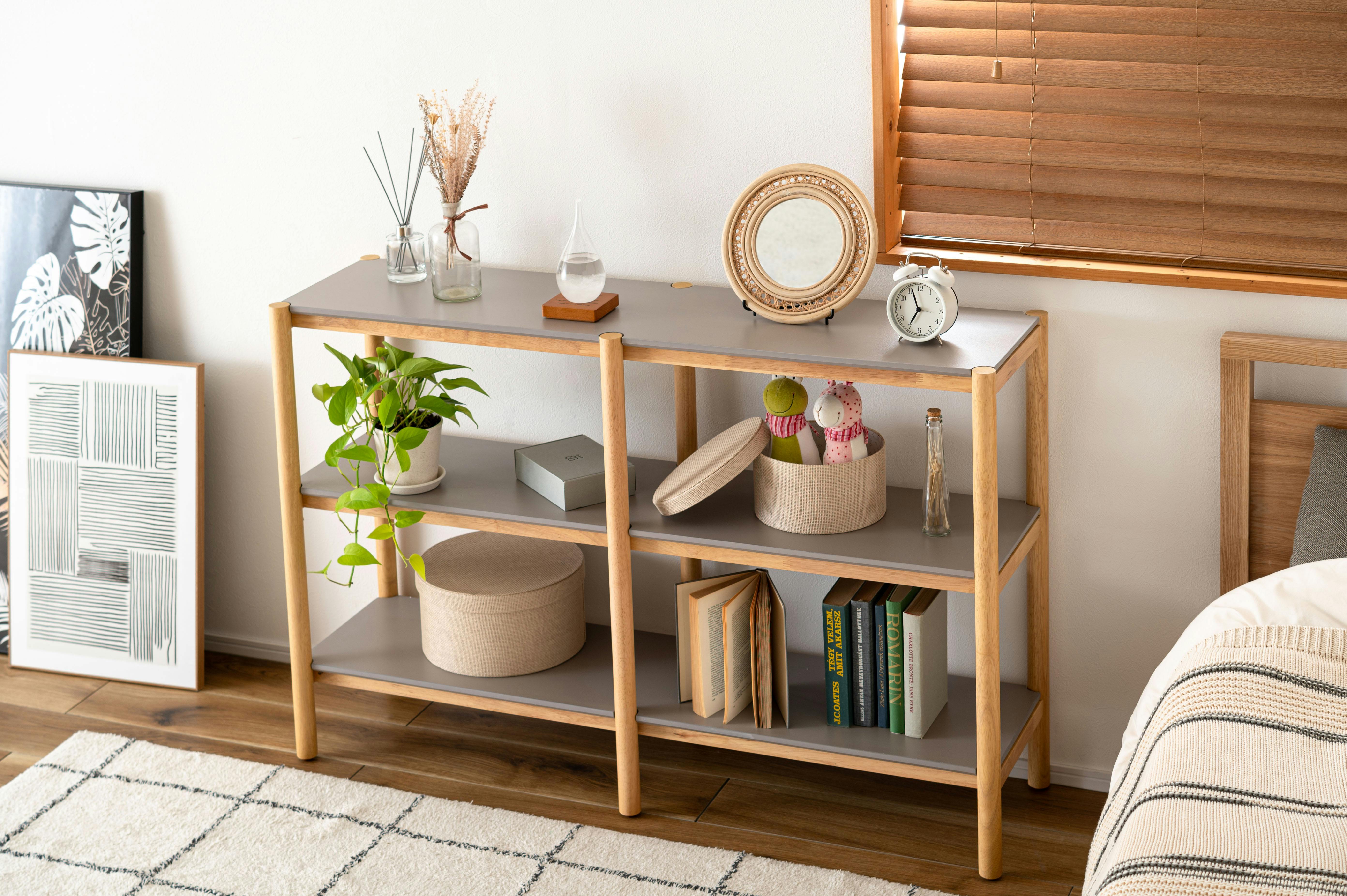 Room Essence シェルフ 120 W123.5×D33.5×H80 ナチュラル 組立式