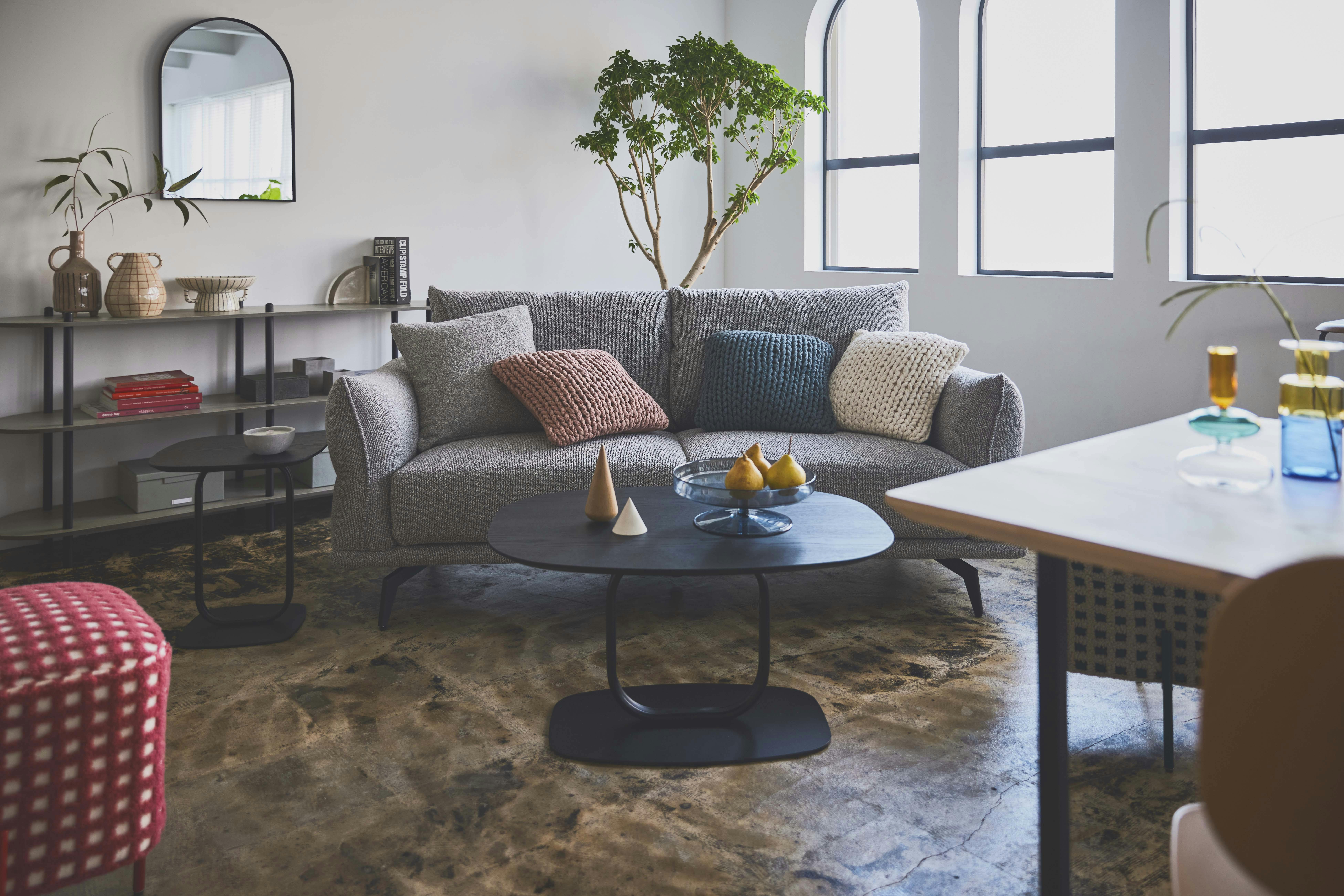 Room Essence サイドテーブル W40×D40×H45 ブラック 組立式 机 ナイト